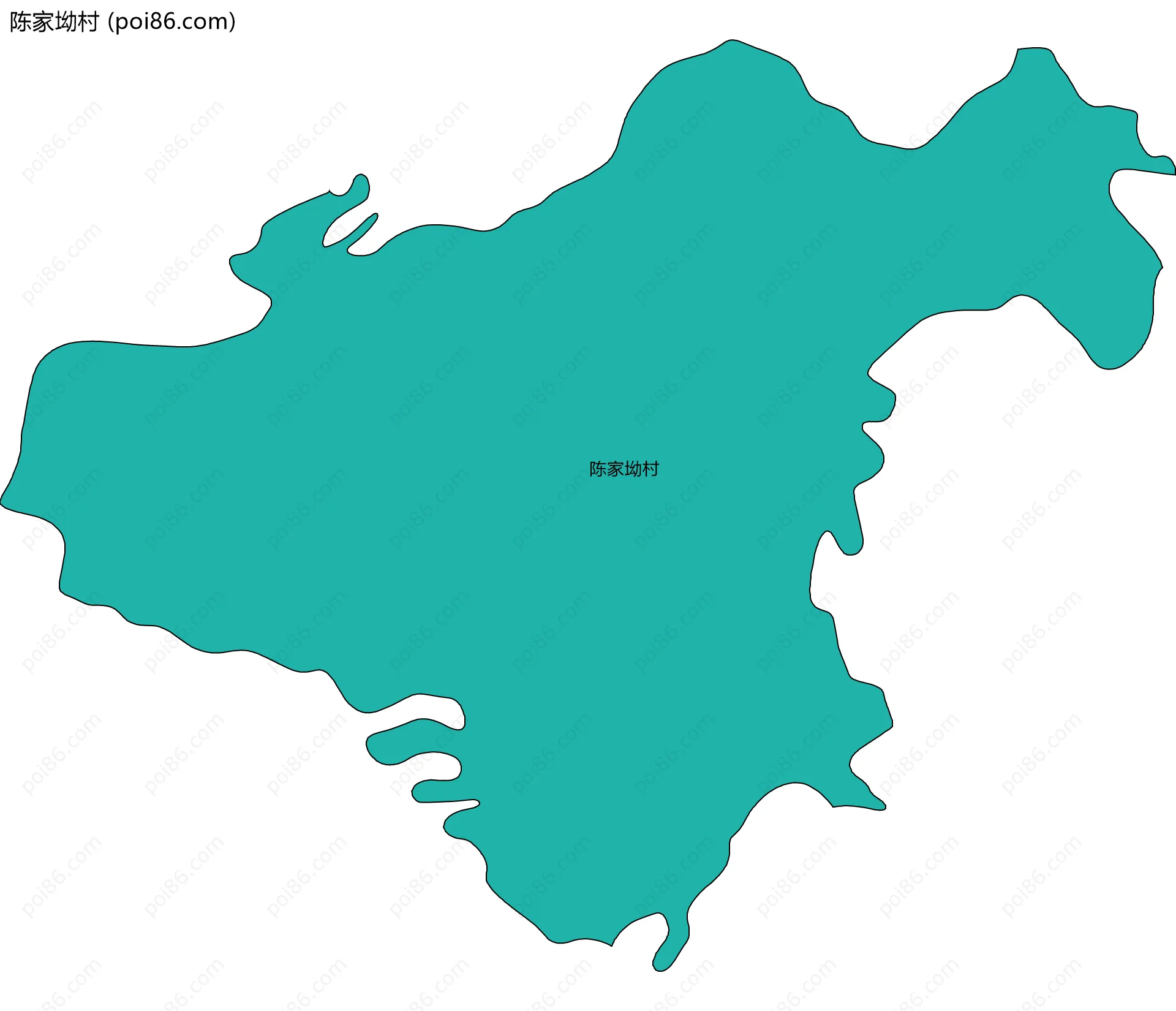 陈家坳村边界地图
