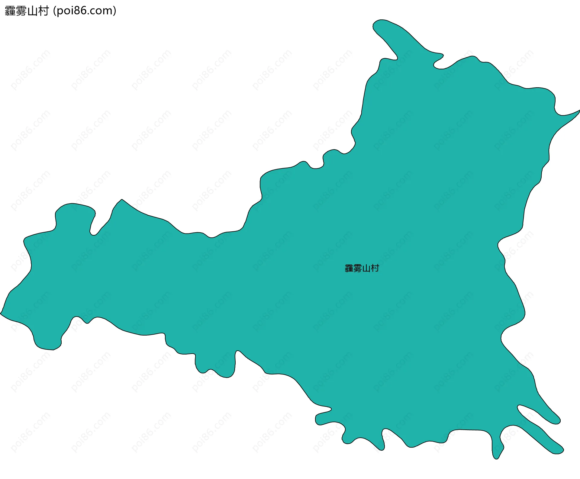 霾雾山村边界地图