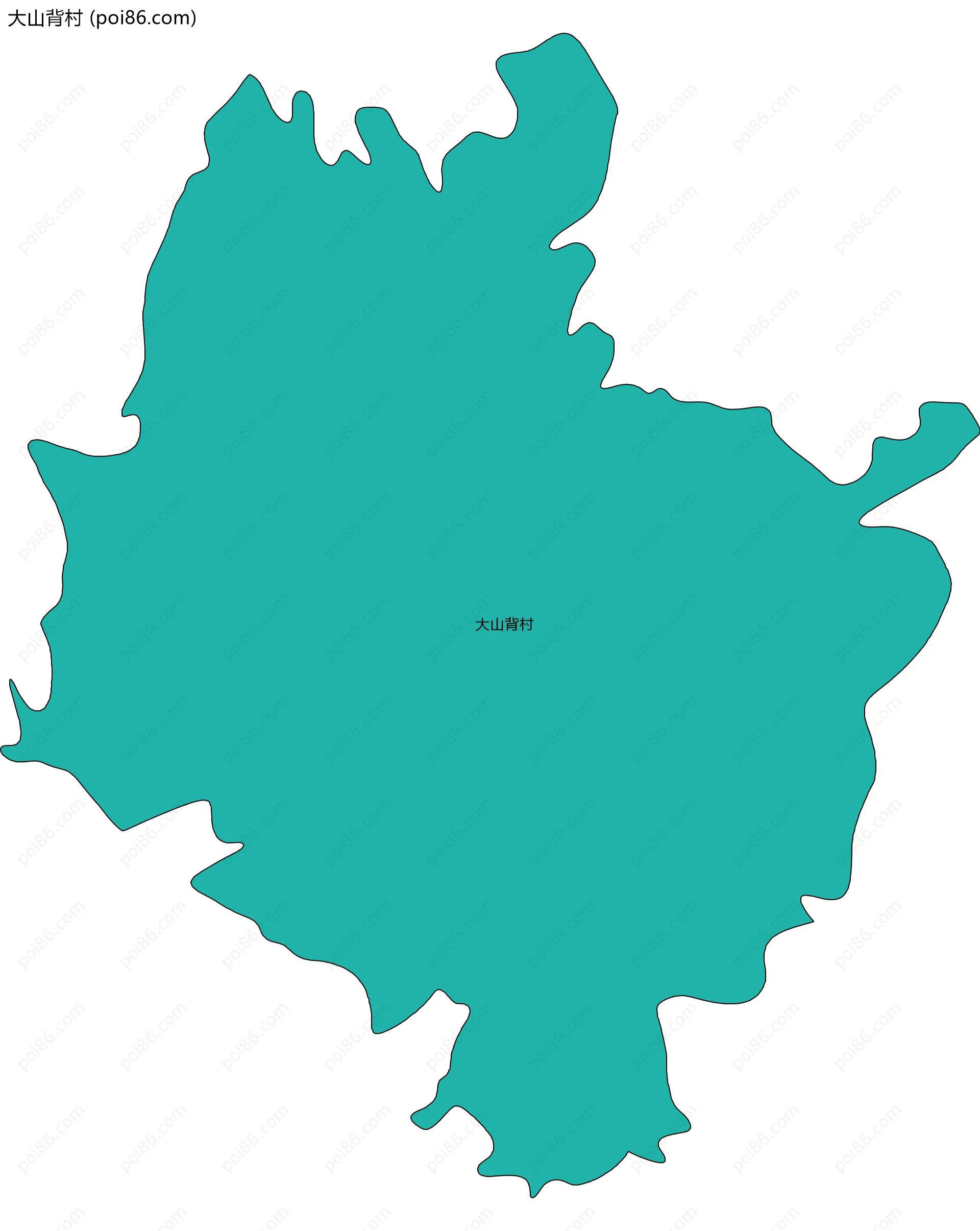 大山背村边界地图