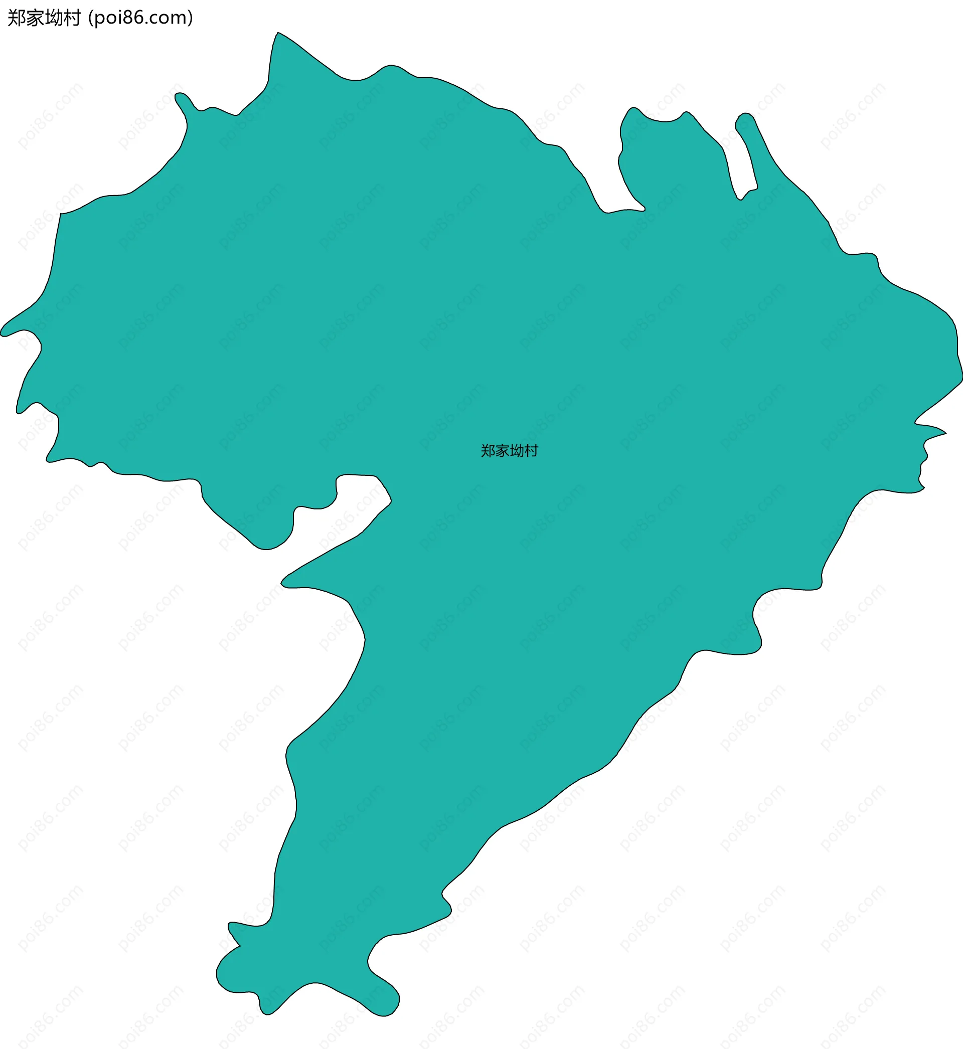 郑家坳村边界地图