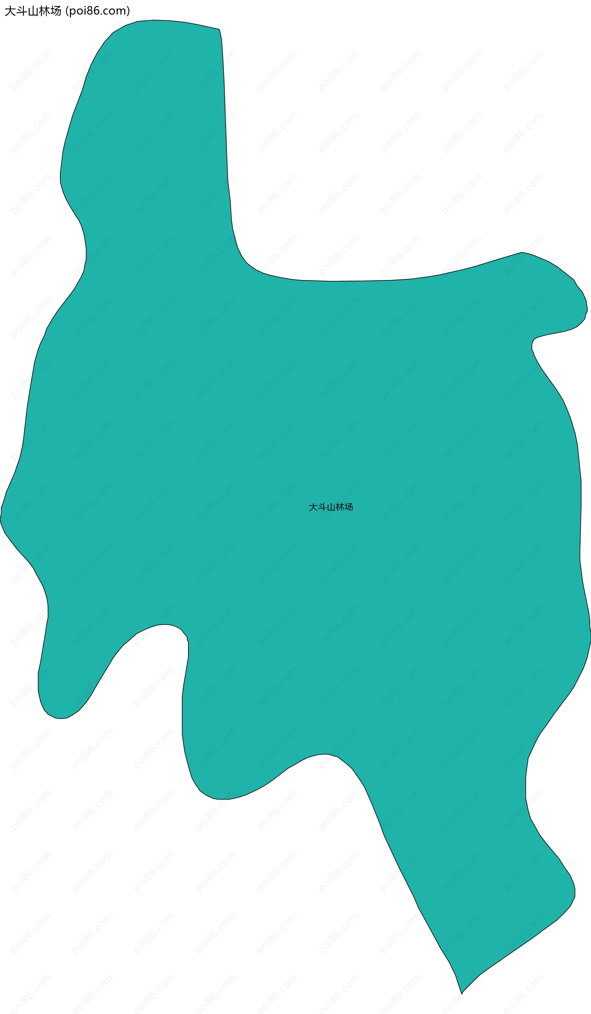 大斗山林场边界地图