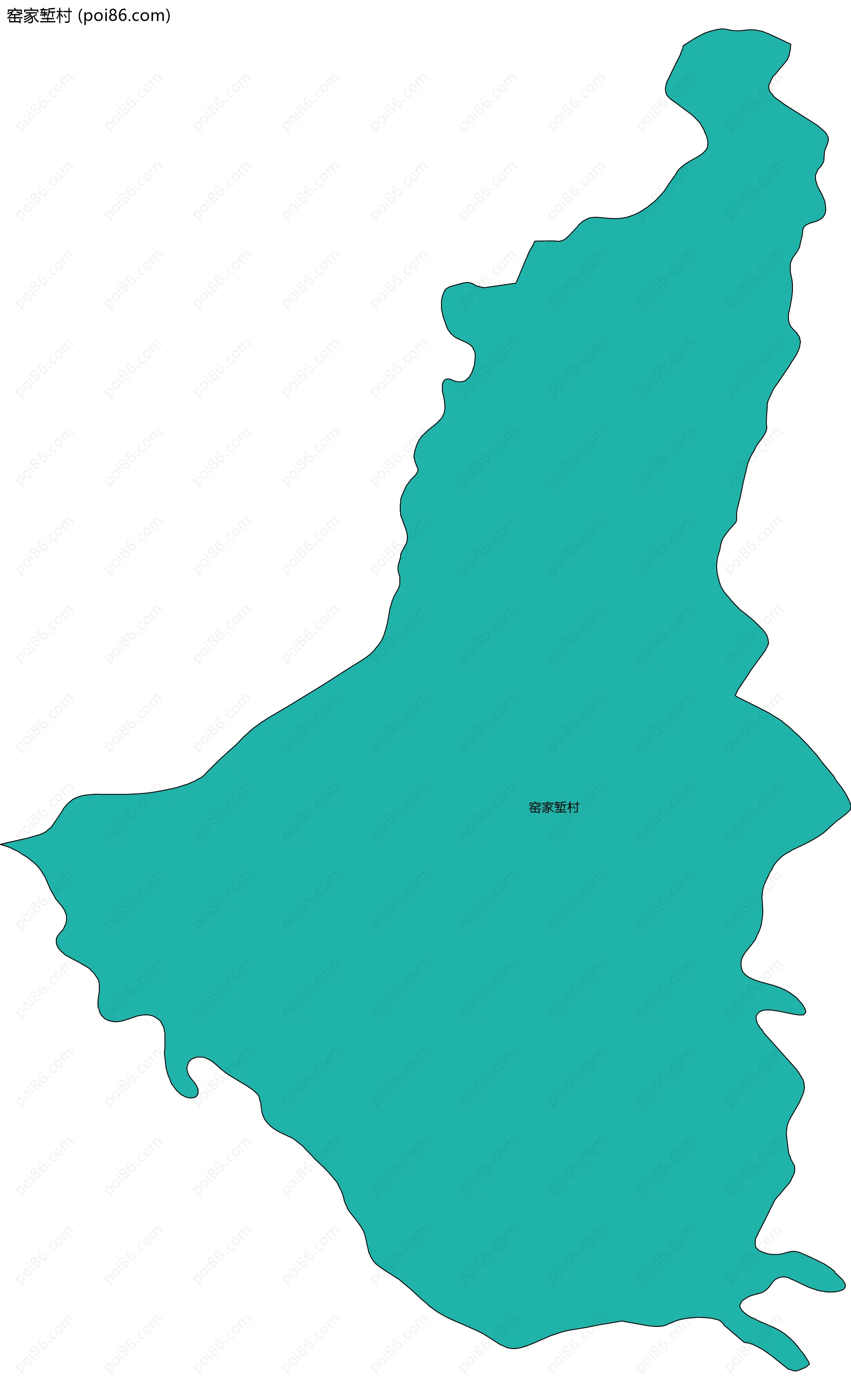 窑家堑村边界地图