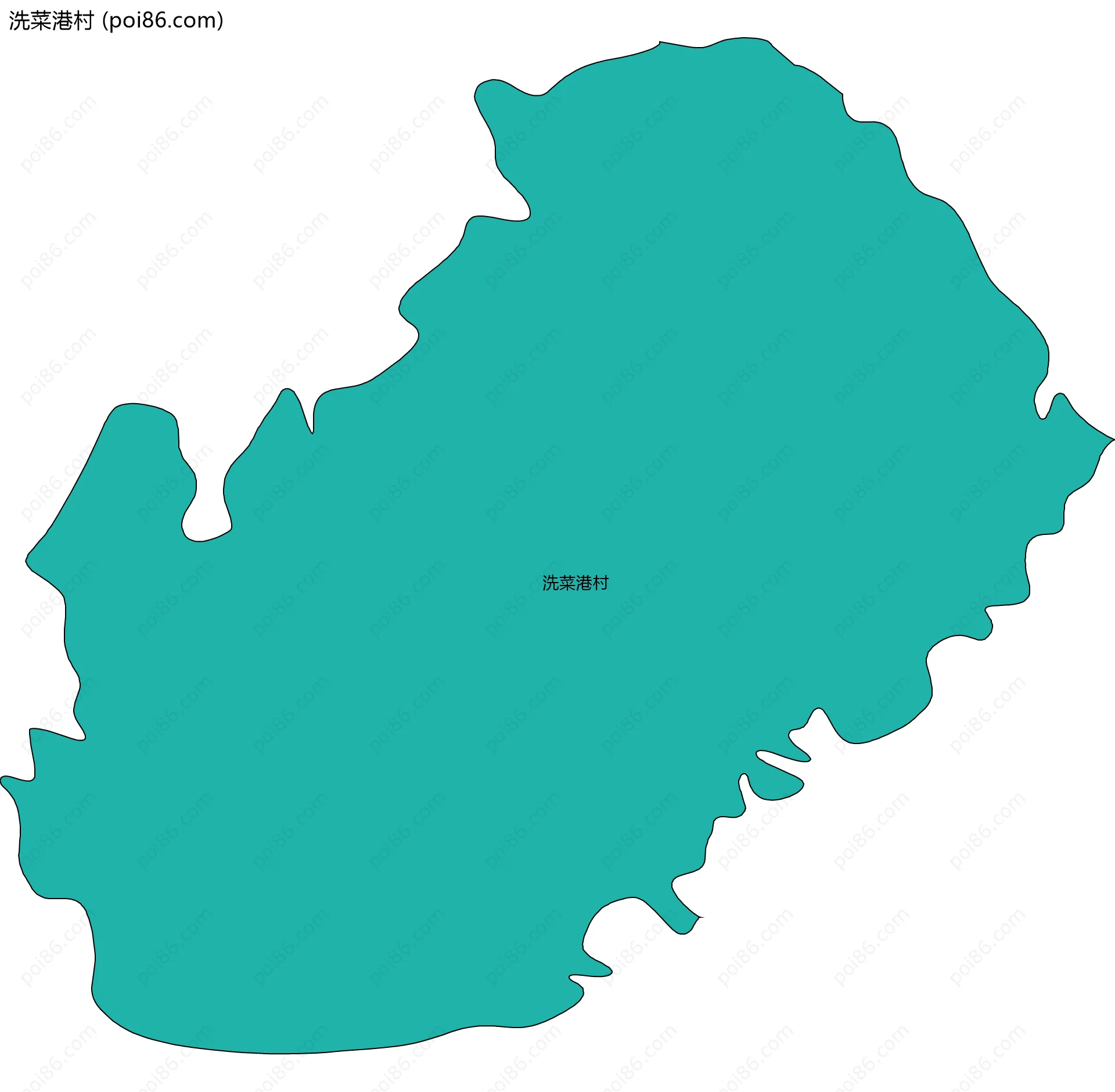 洗菜港村边界地图