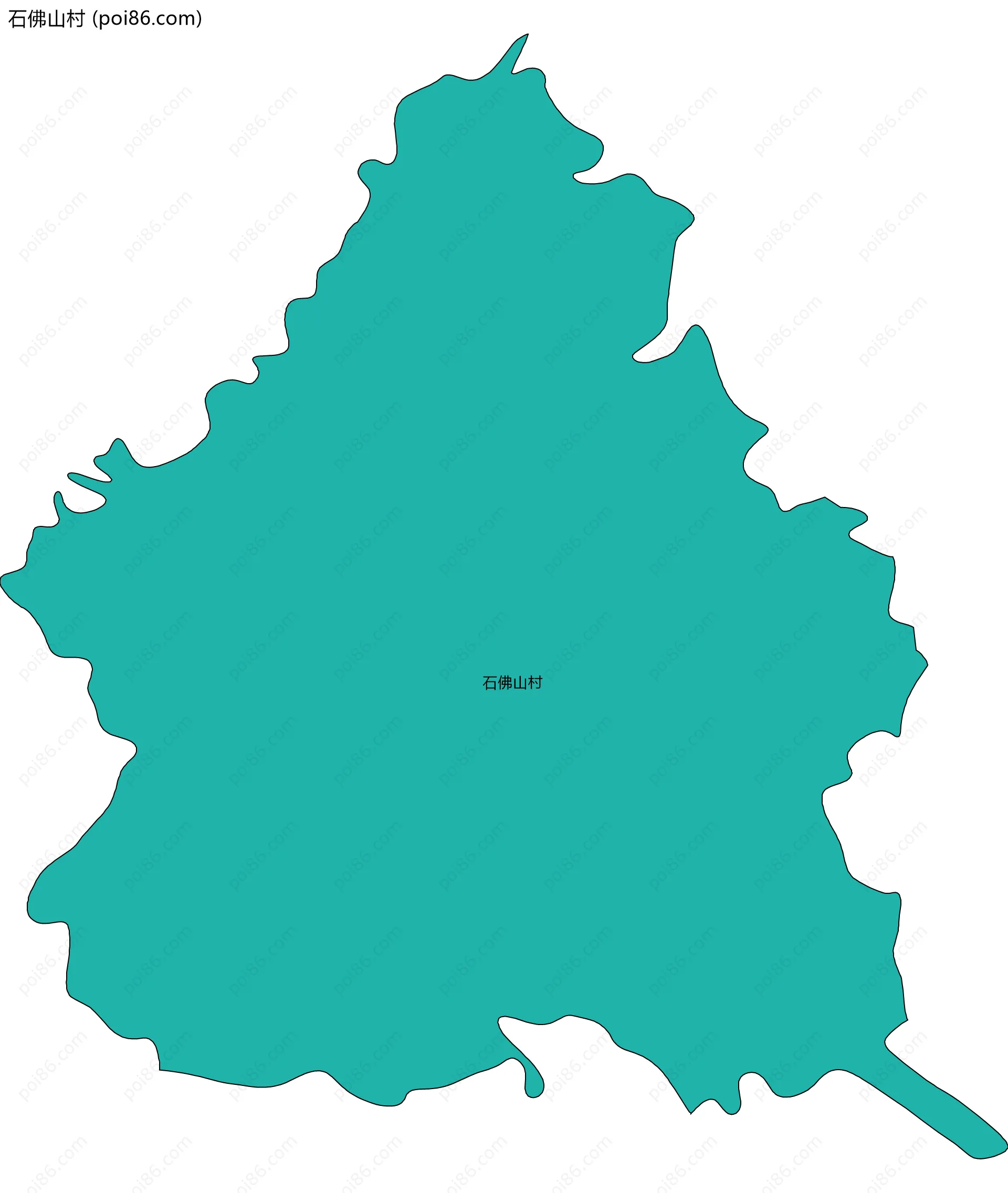 石佛山村边界地图