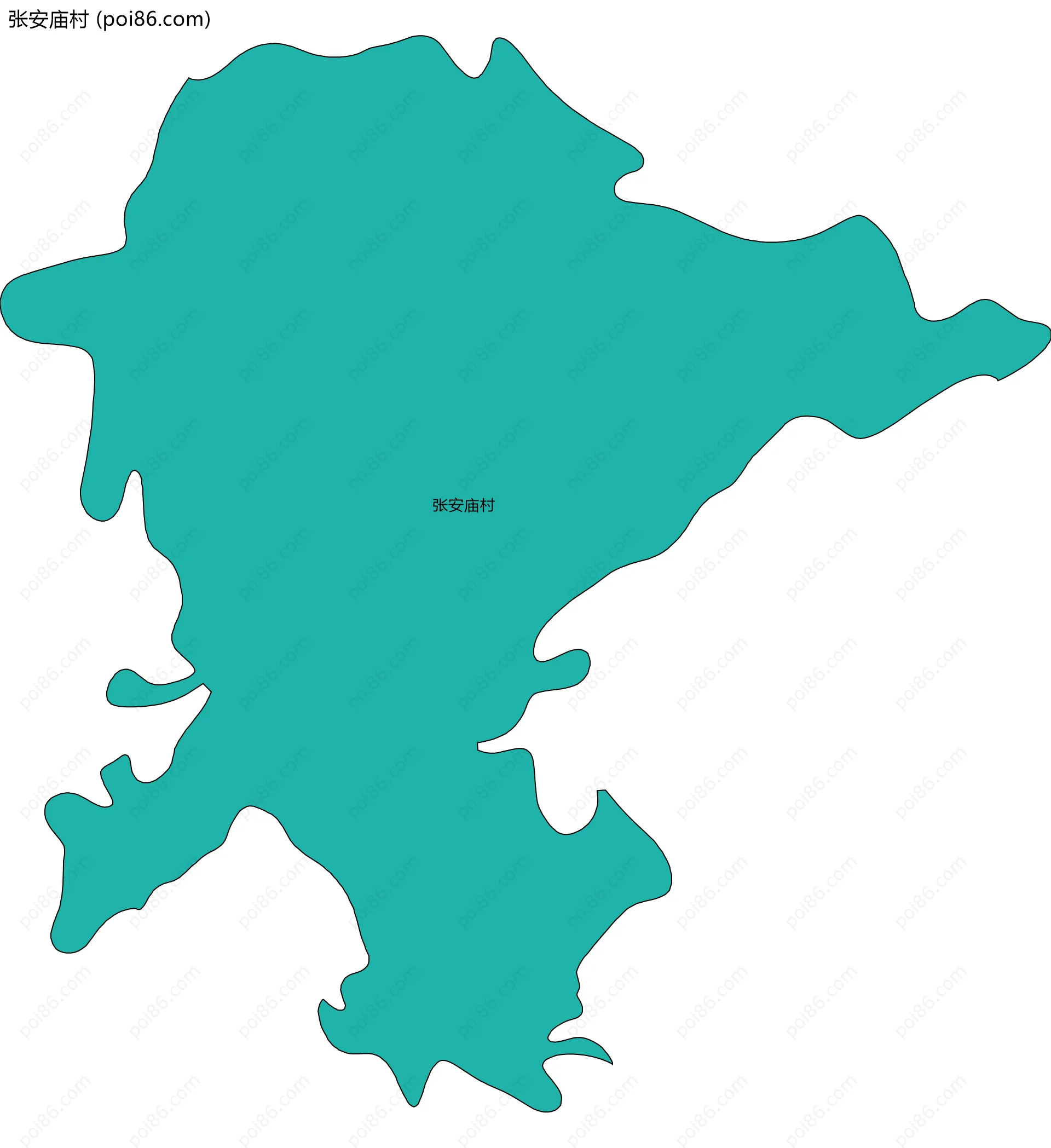 张安庙村边界地图