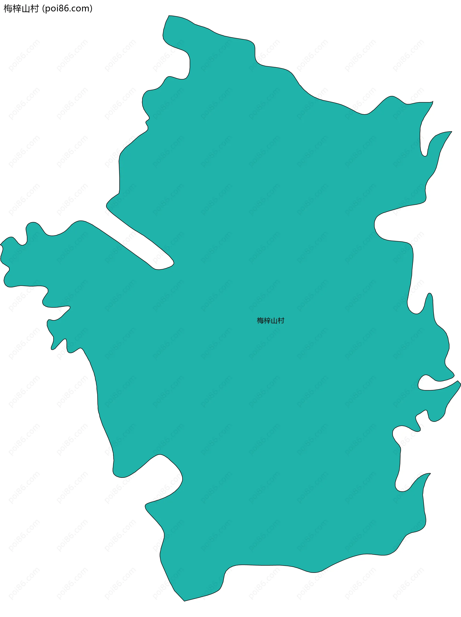 梅梓山村边界地图