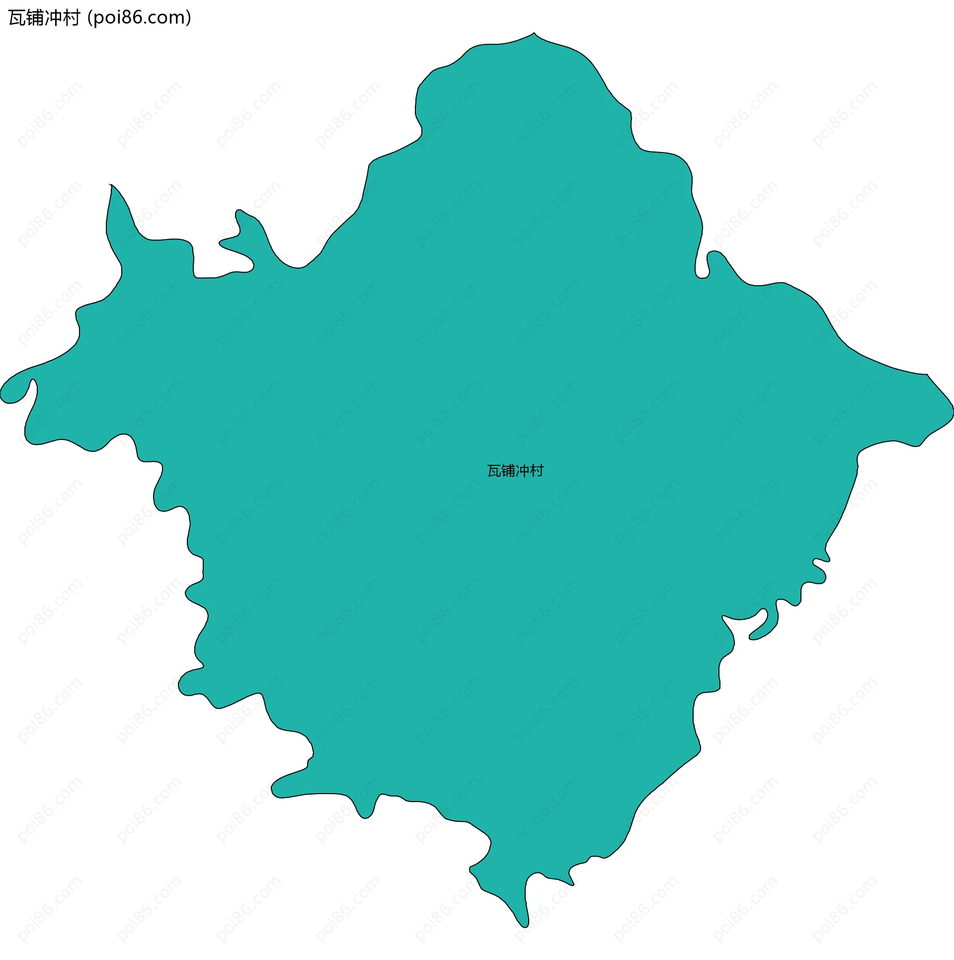 瓦铺冲村边界地图