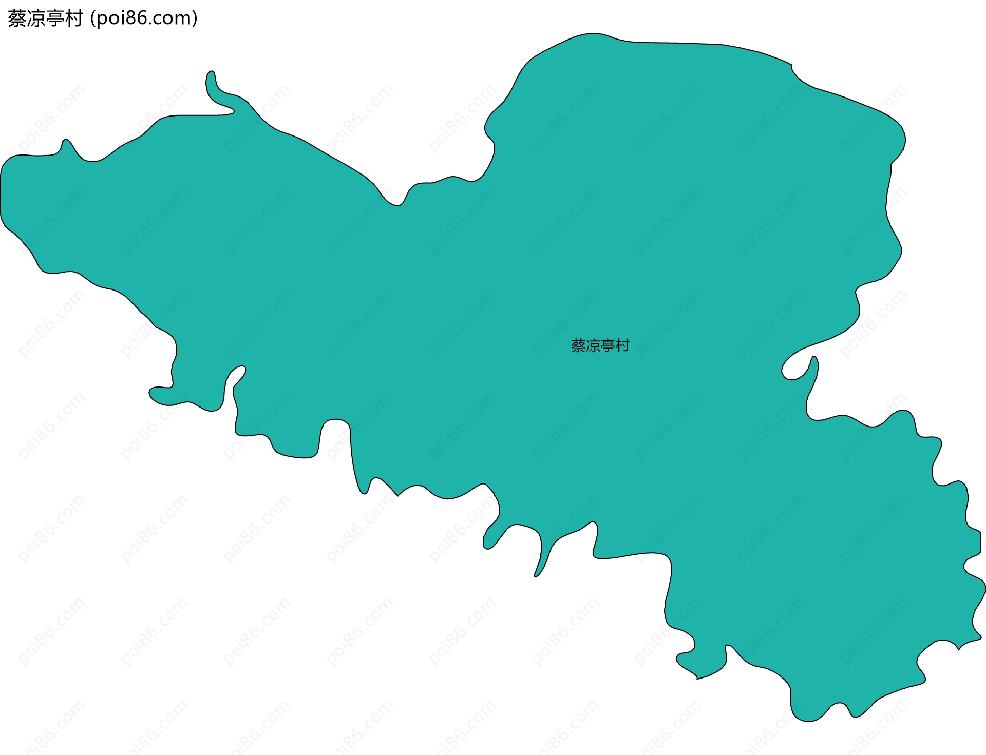 蔡凉亭村边界地图