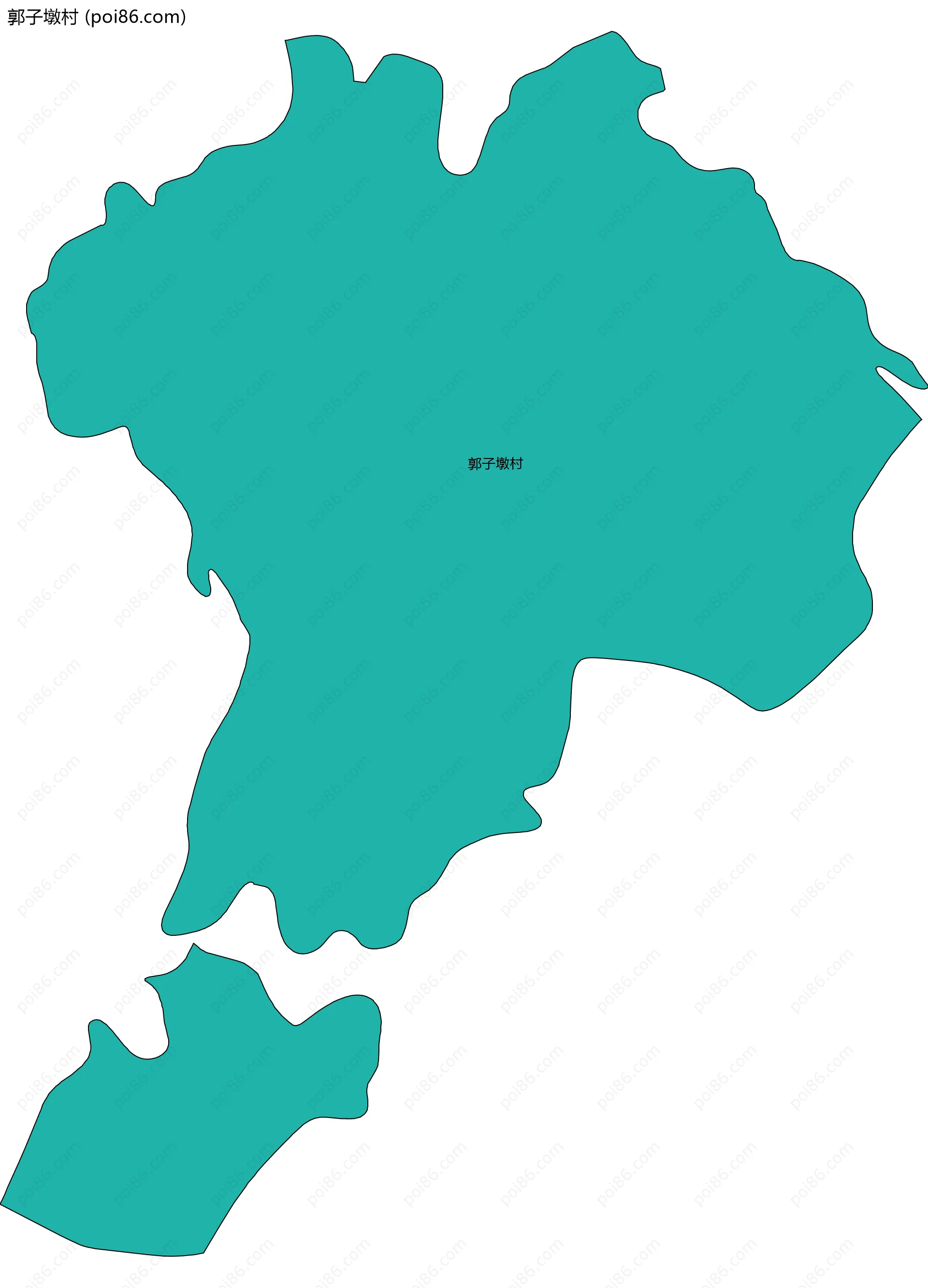 郭子墩村边界地图