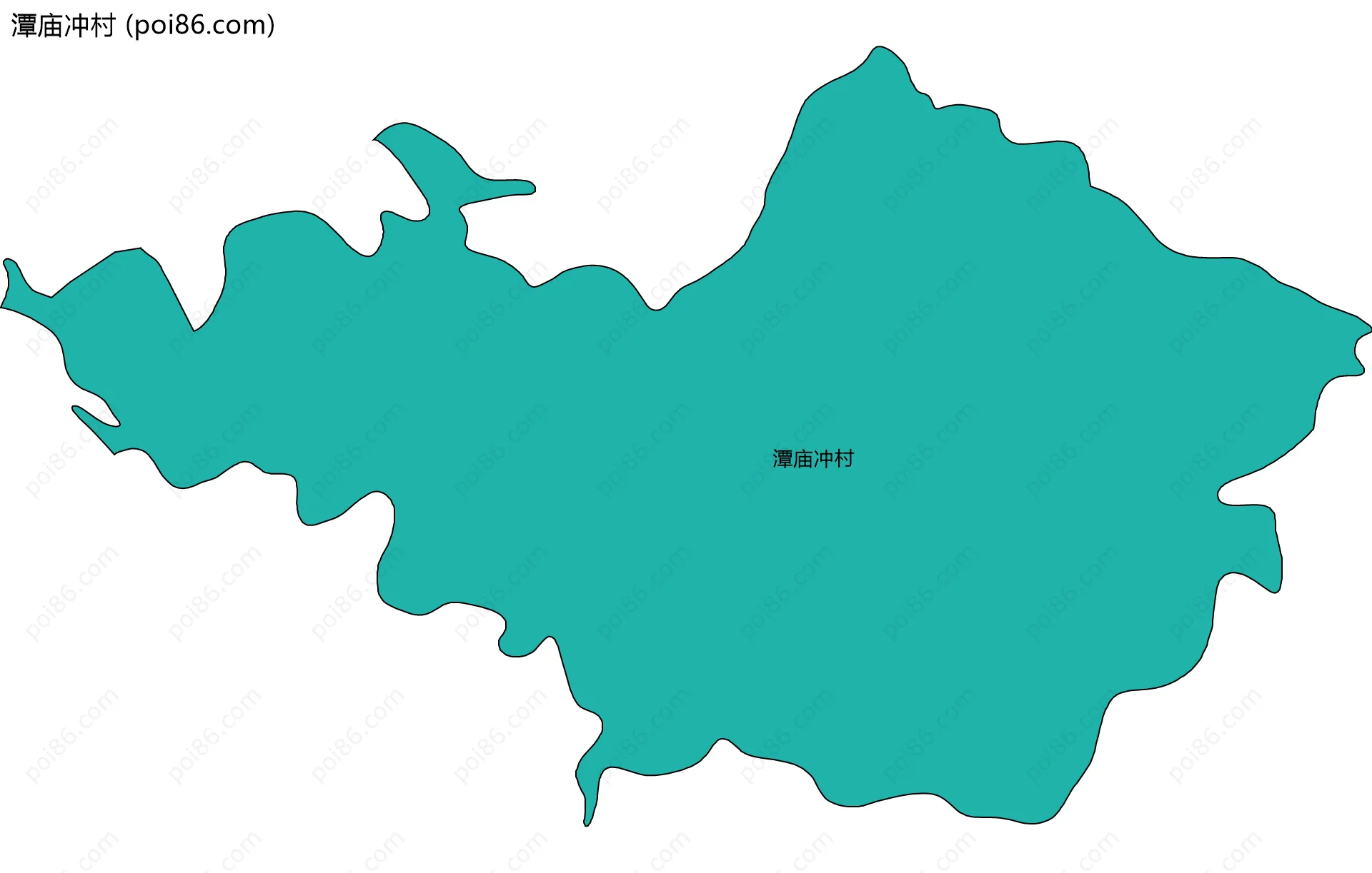 潭庙冲村边界地图