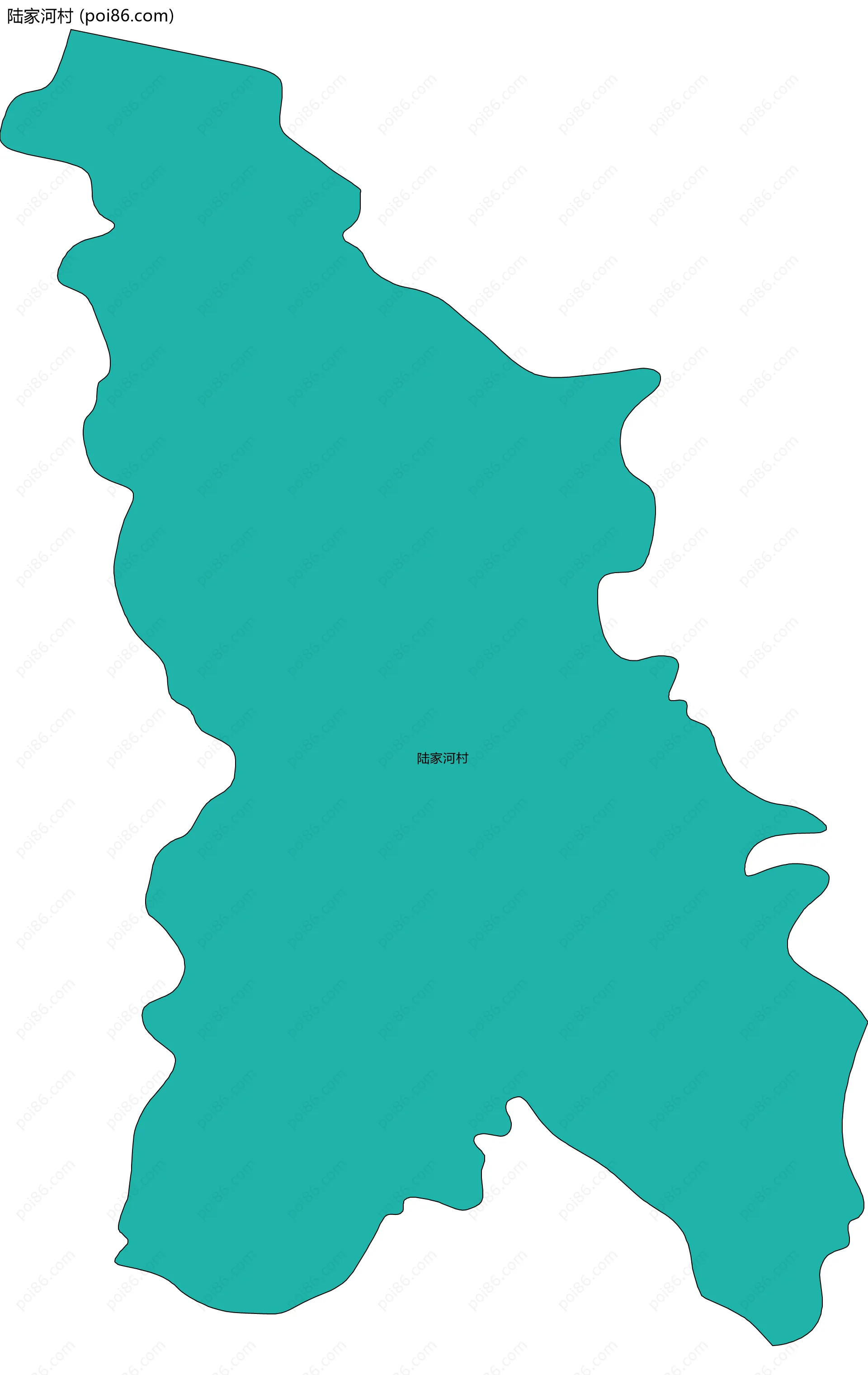 陆家河村边界地图