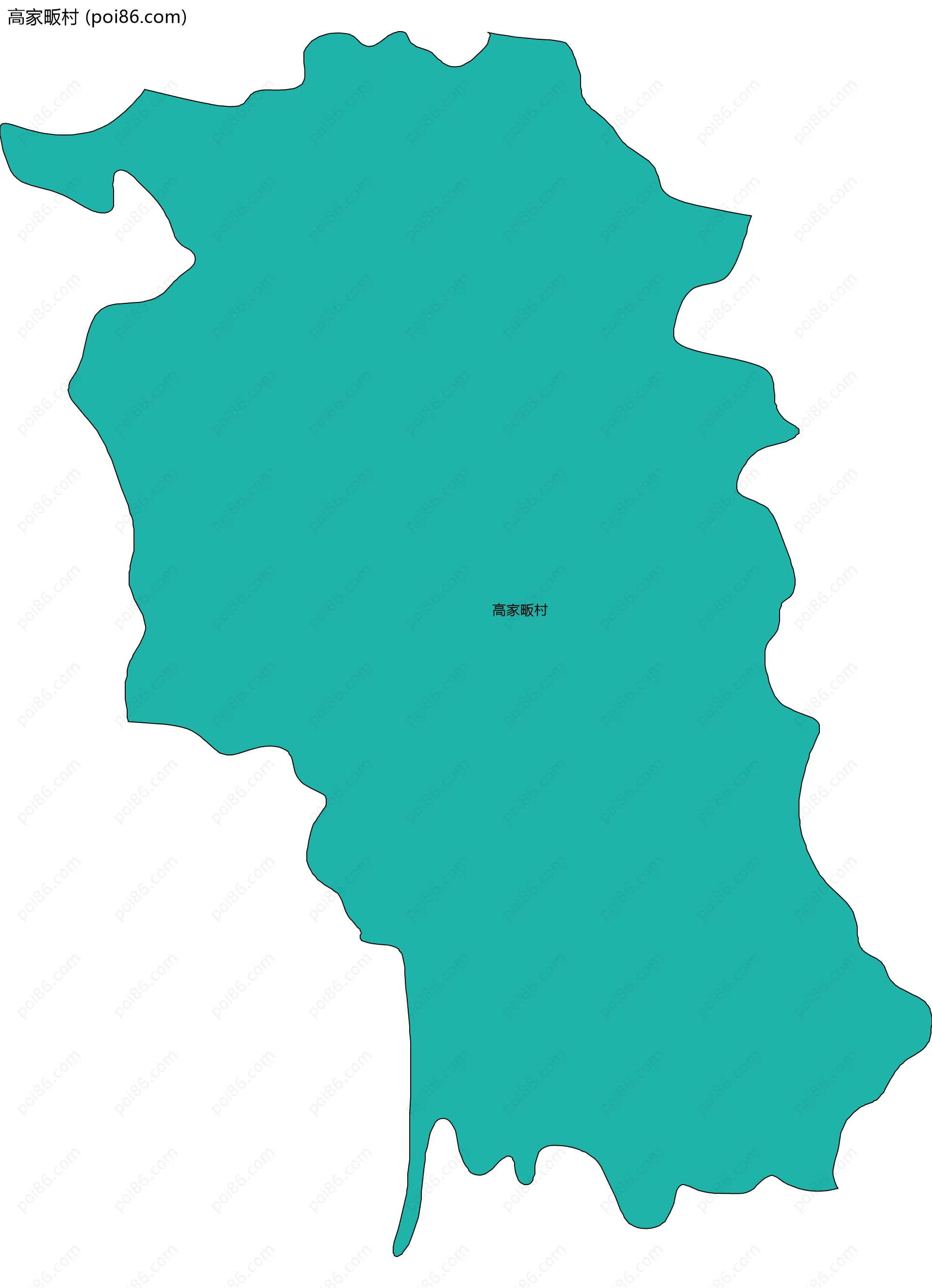 高家畈村边界地图