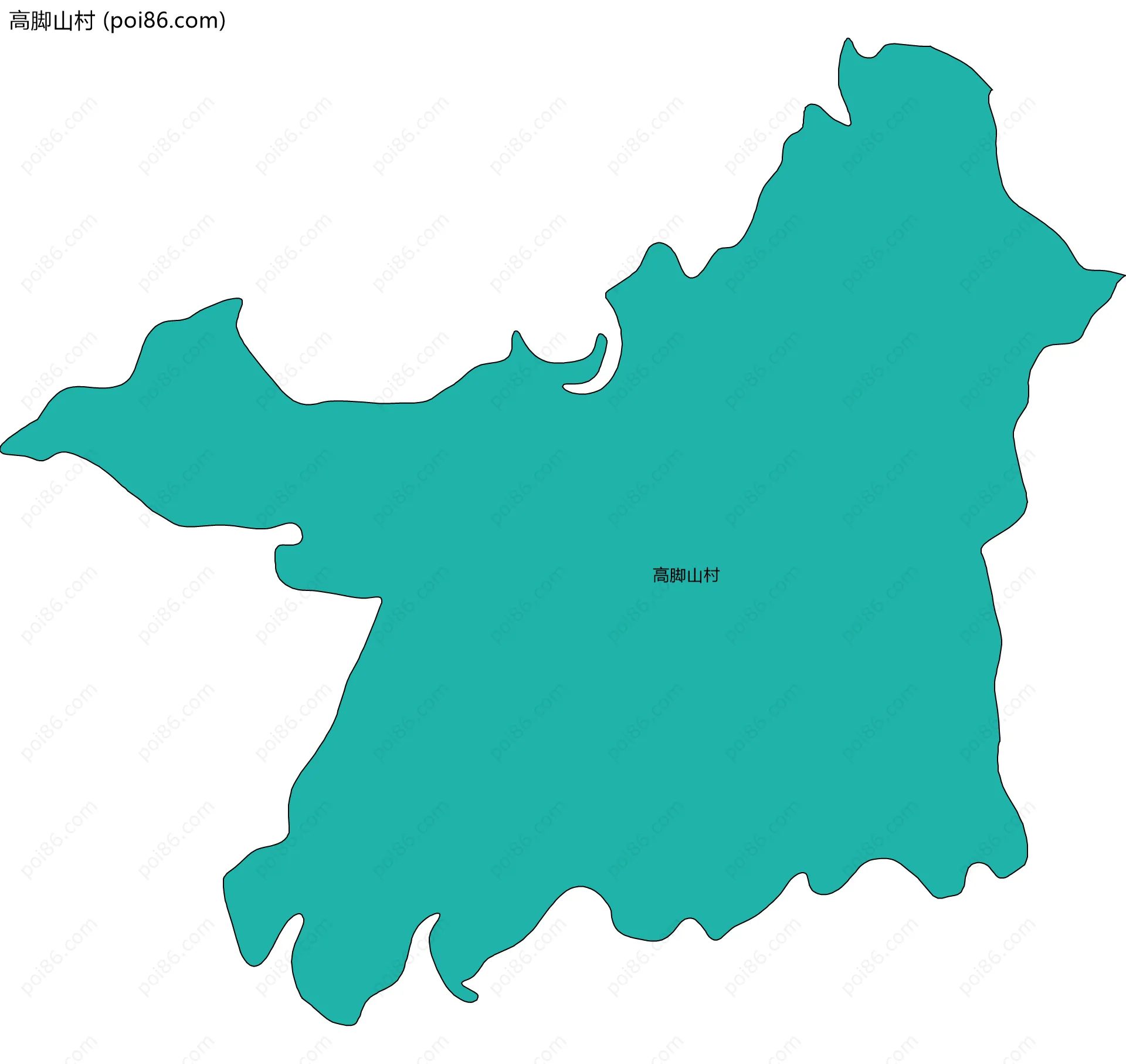 高脚山村边界地图