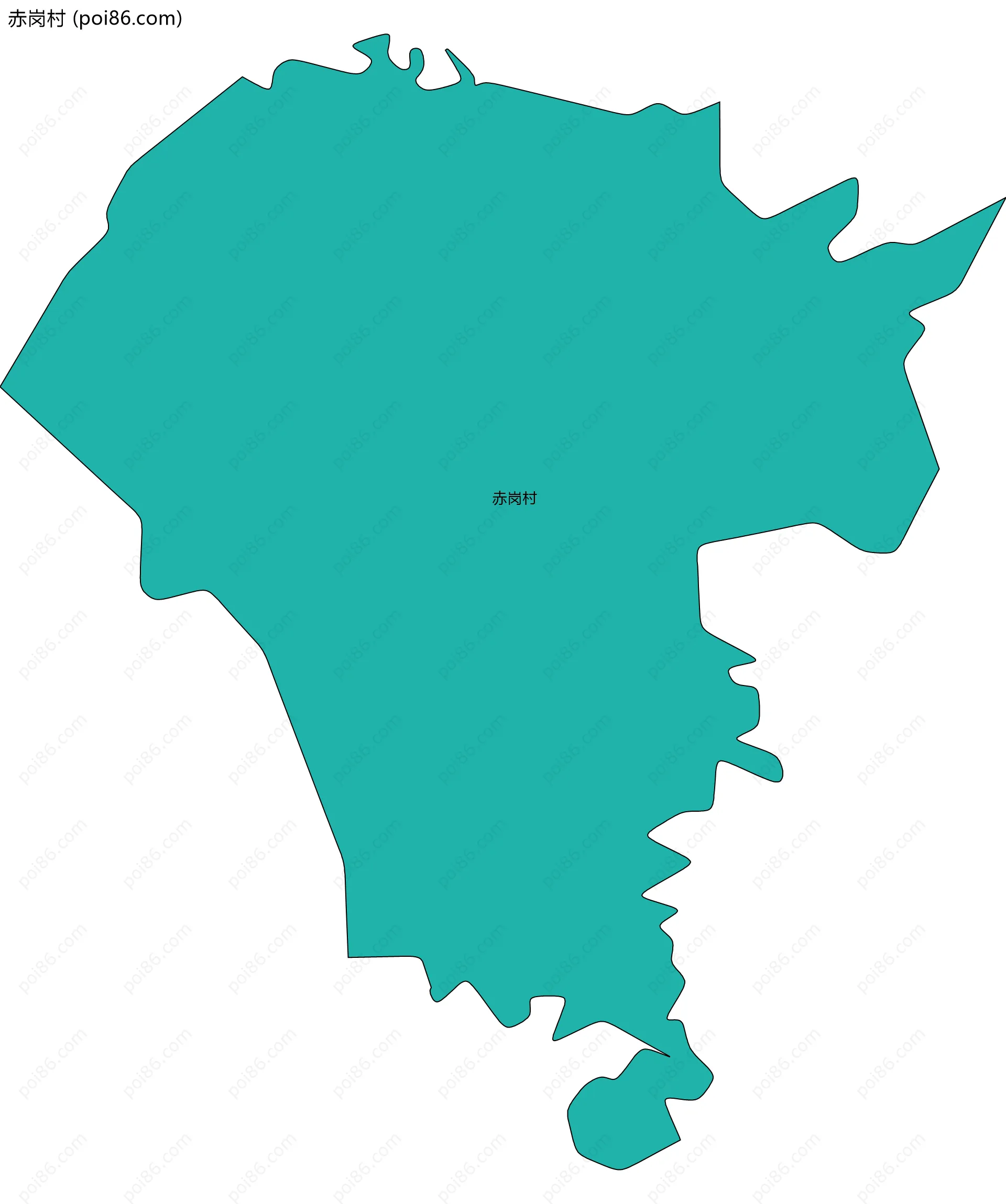 赤岗村边界地图