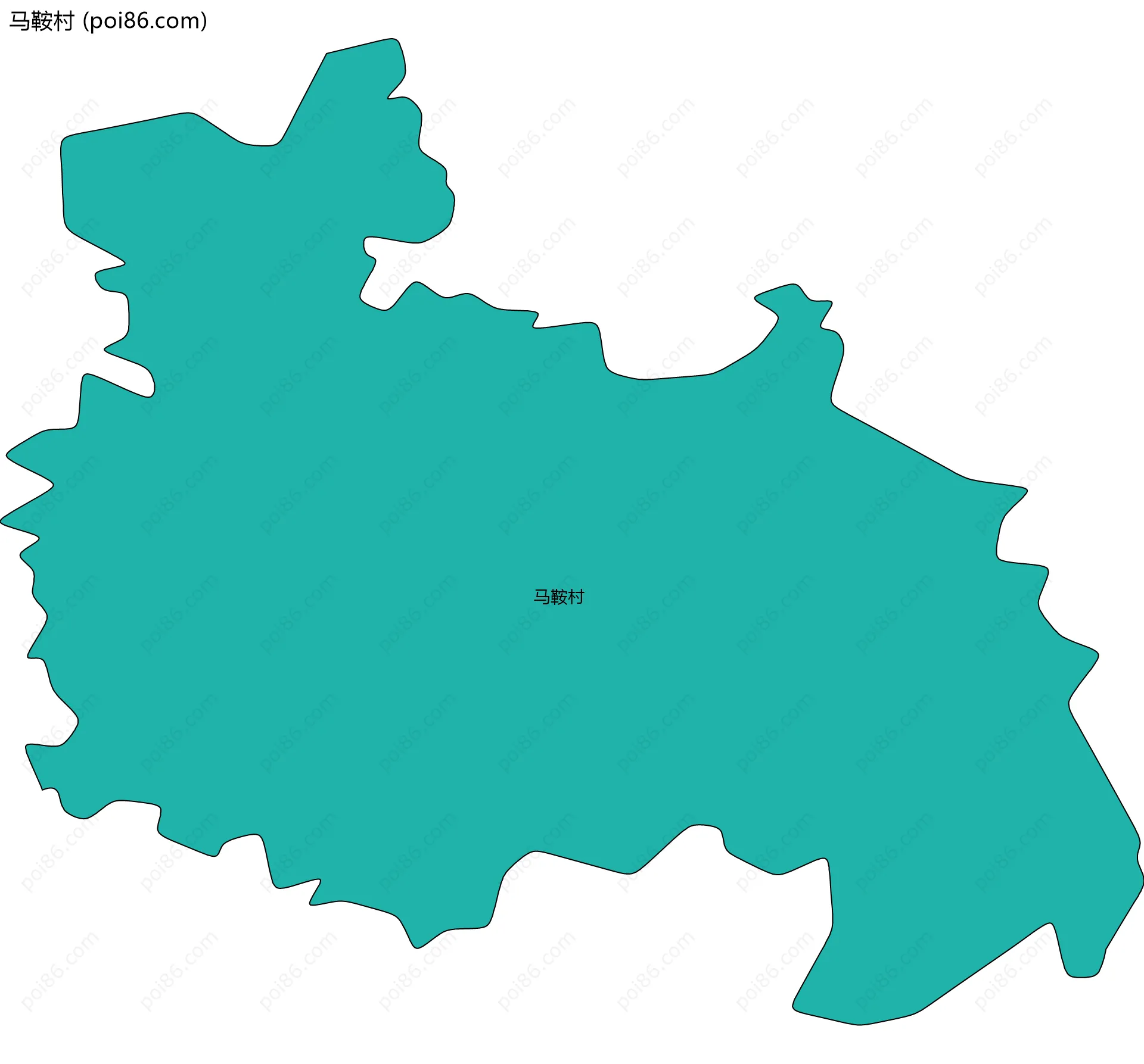 马鞍村边界地图