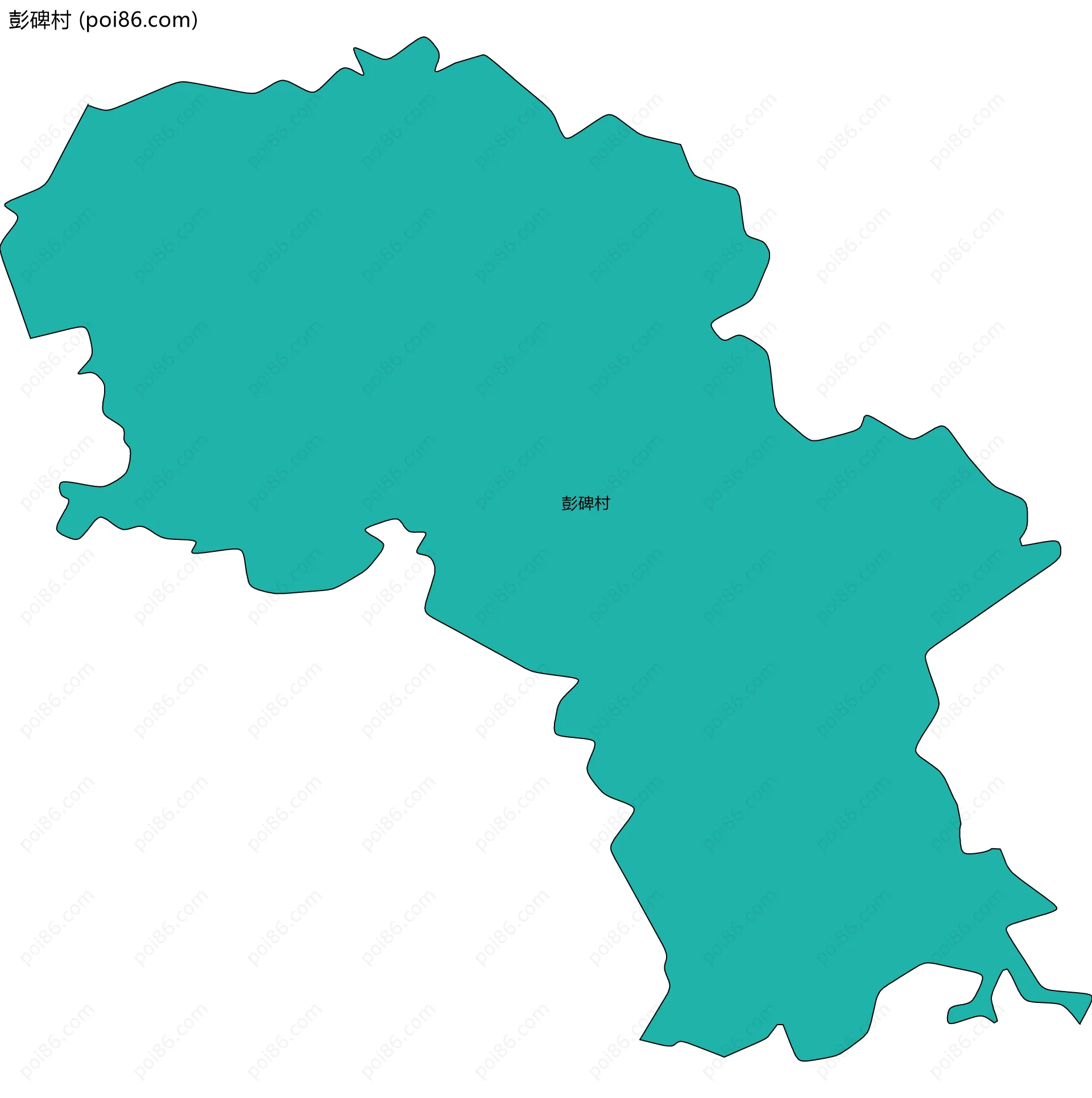 彭碑村边界地图