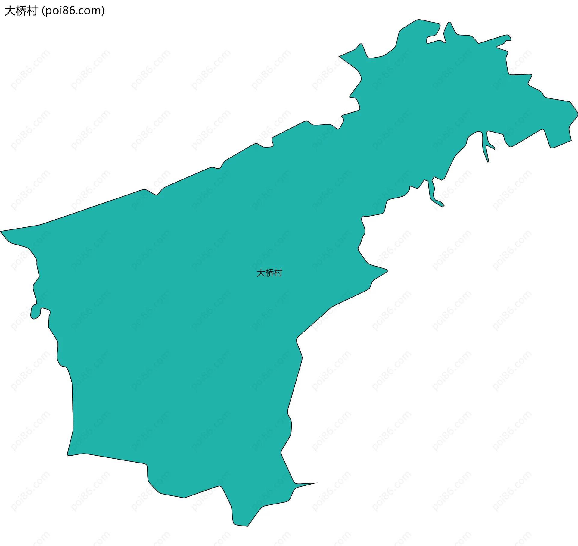 大桥村边界地图