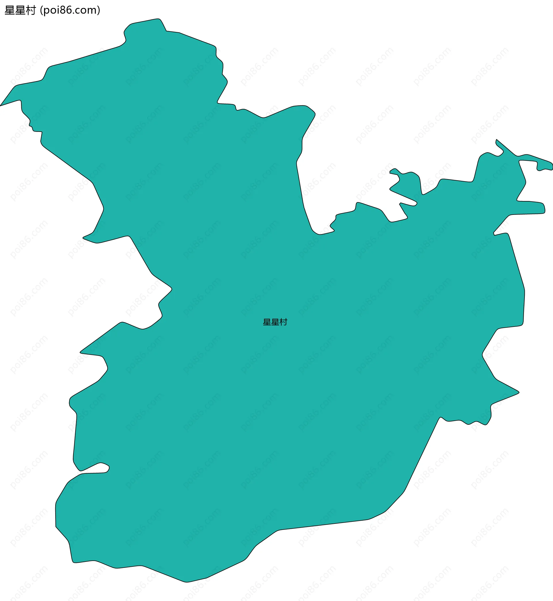 星星村边界地图