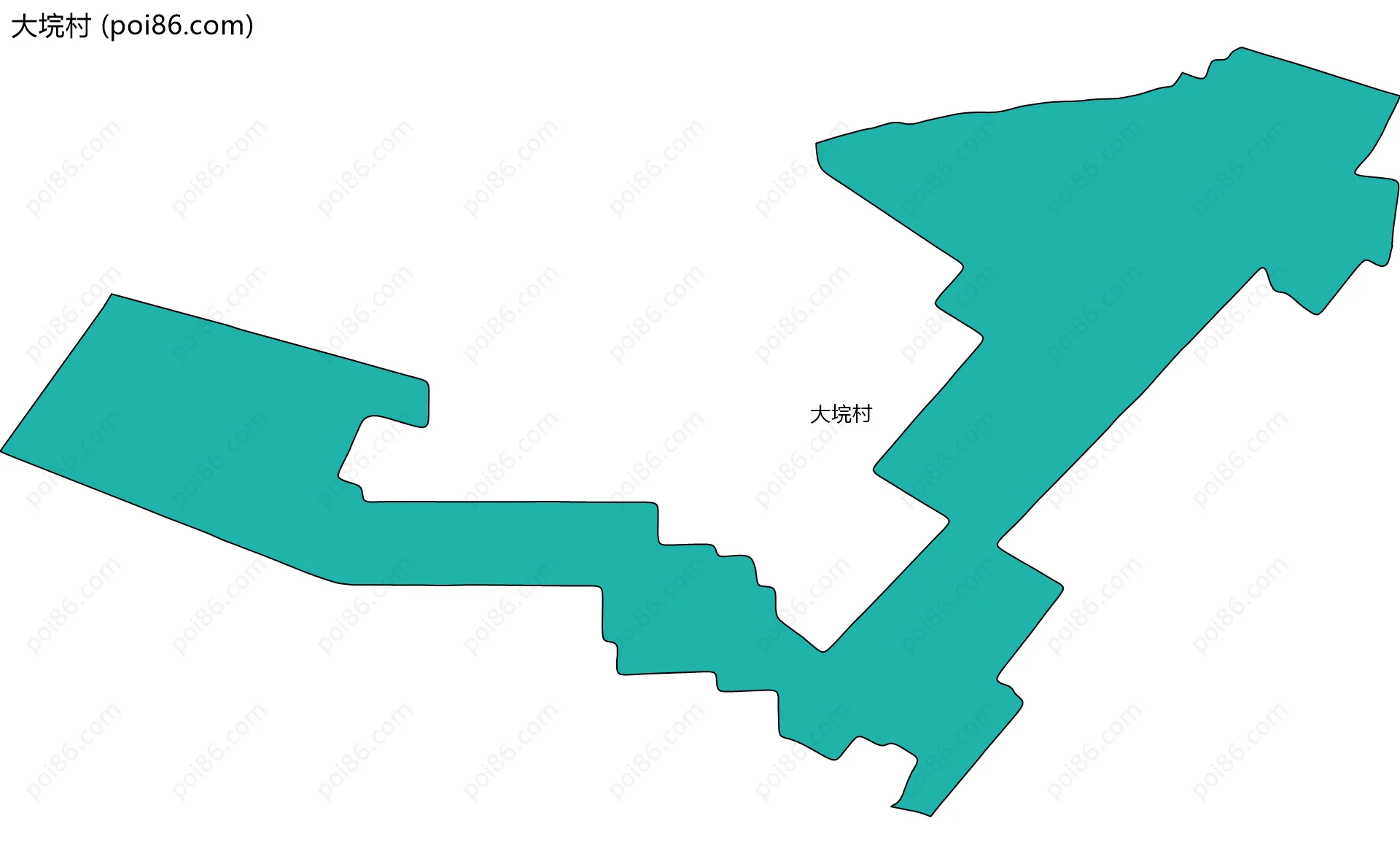 大垸村边界地图