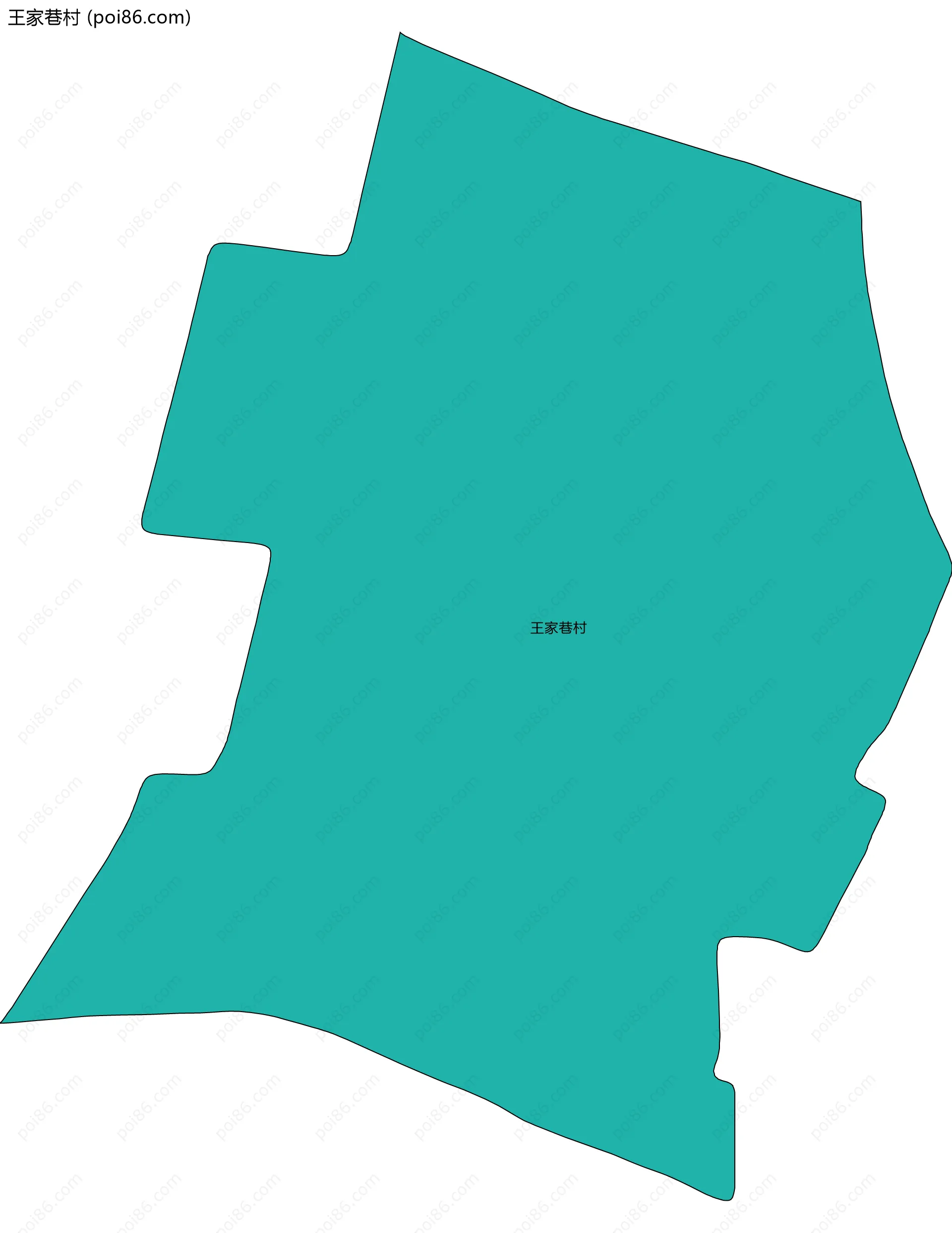 王家巷村边界地图