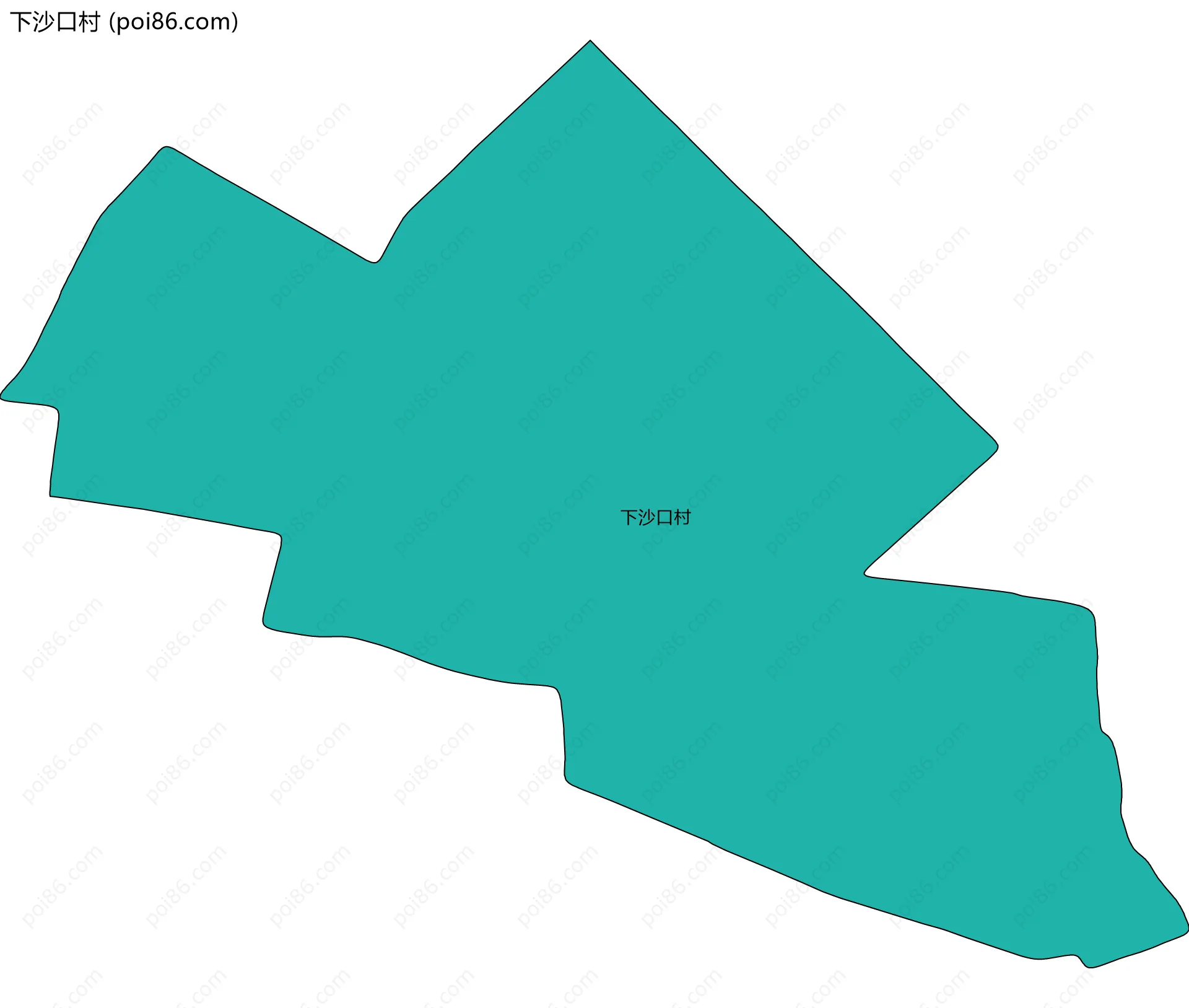 下沙口村边界地图