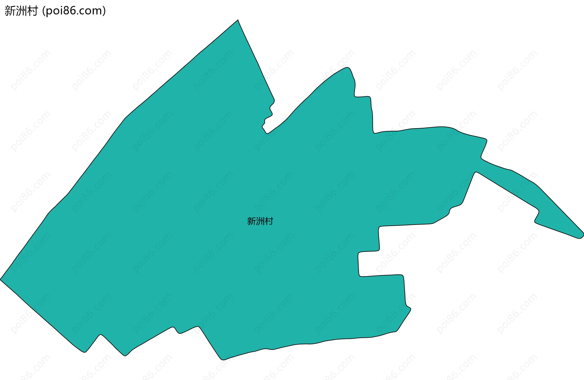 新洲村边界地图