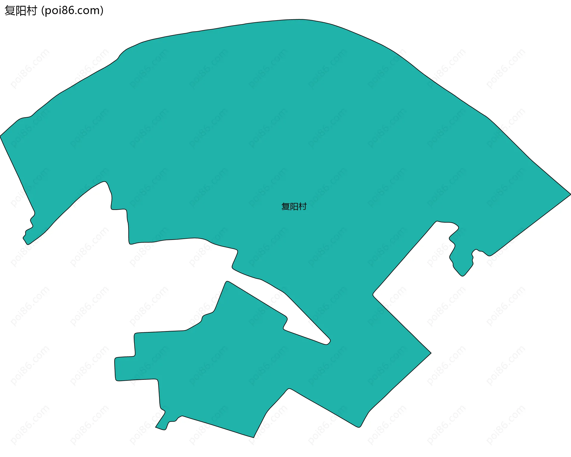 复阳村边界地图