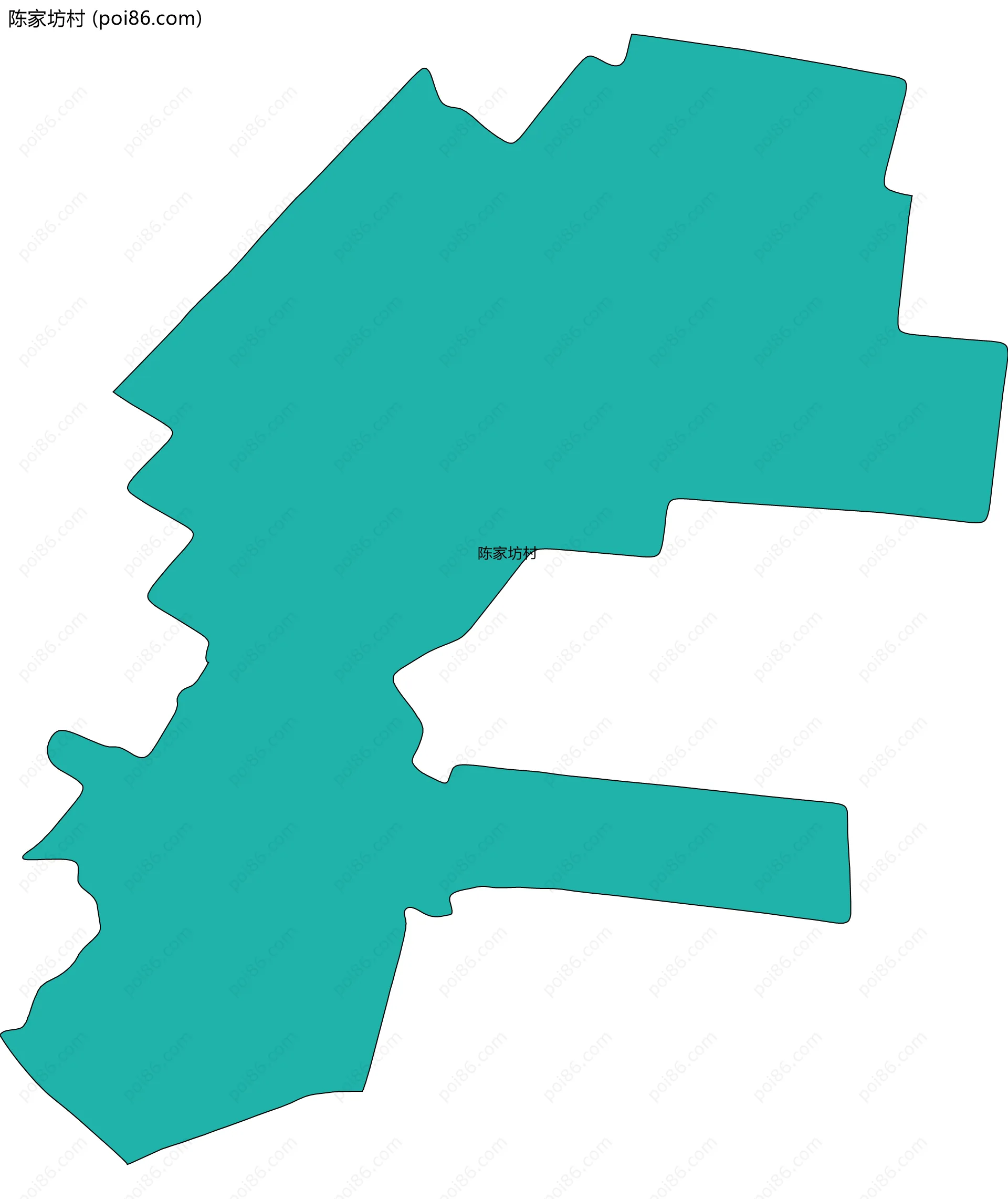 陈家坊村边界地图