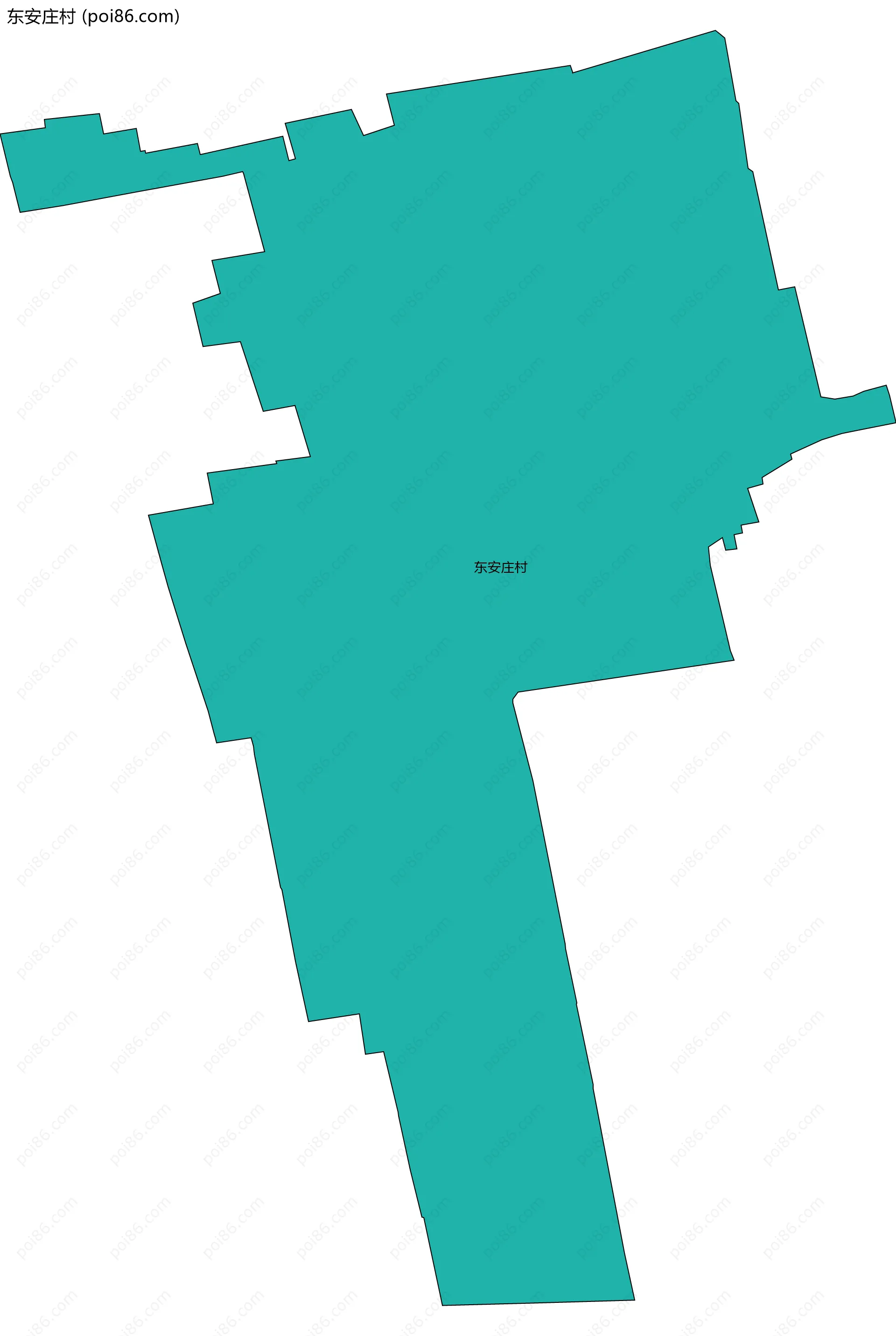 东安庄村边界地图