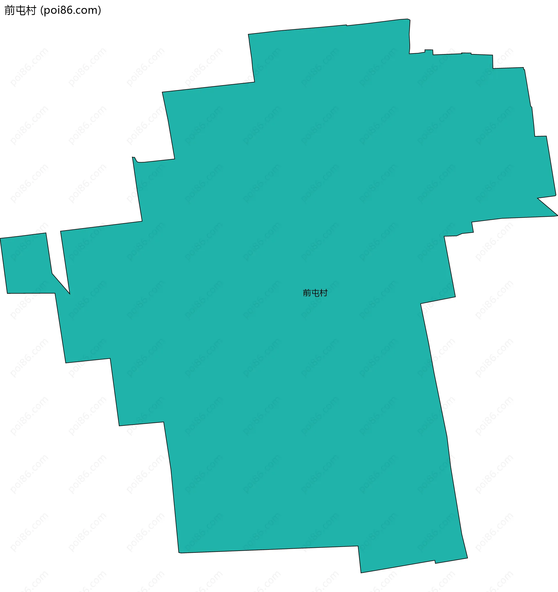 前屯村边界地图