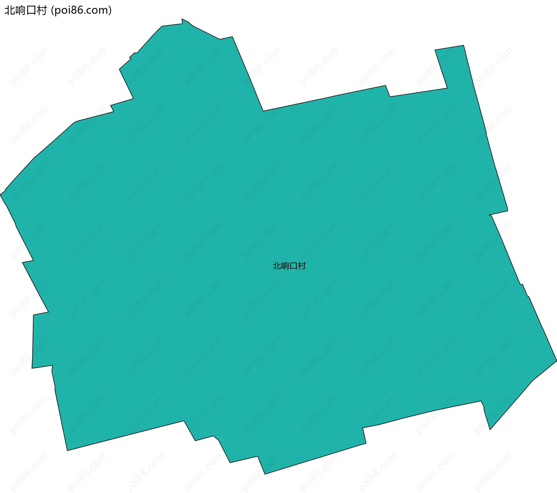 北响口村边界地图