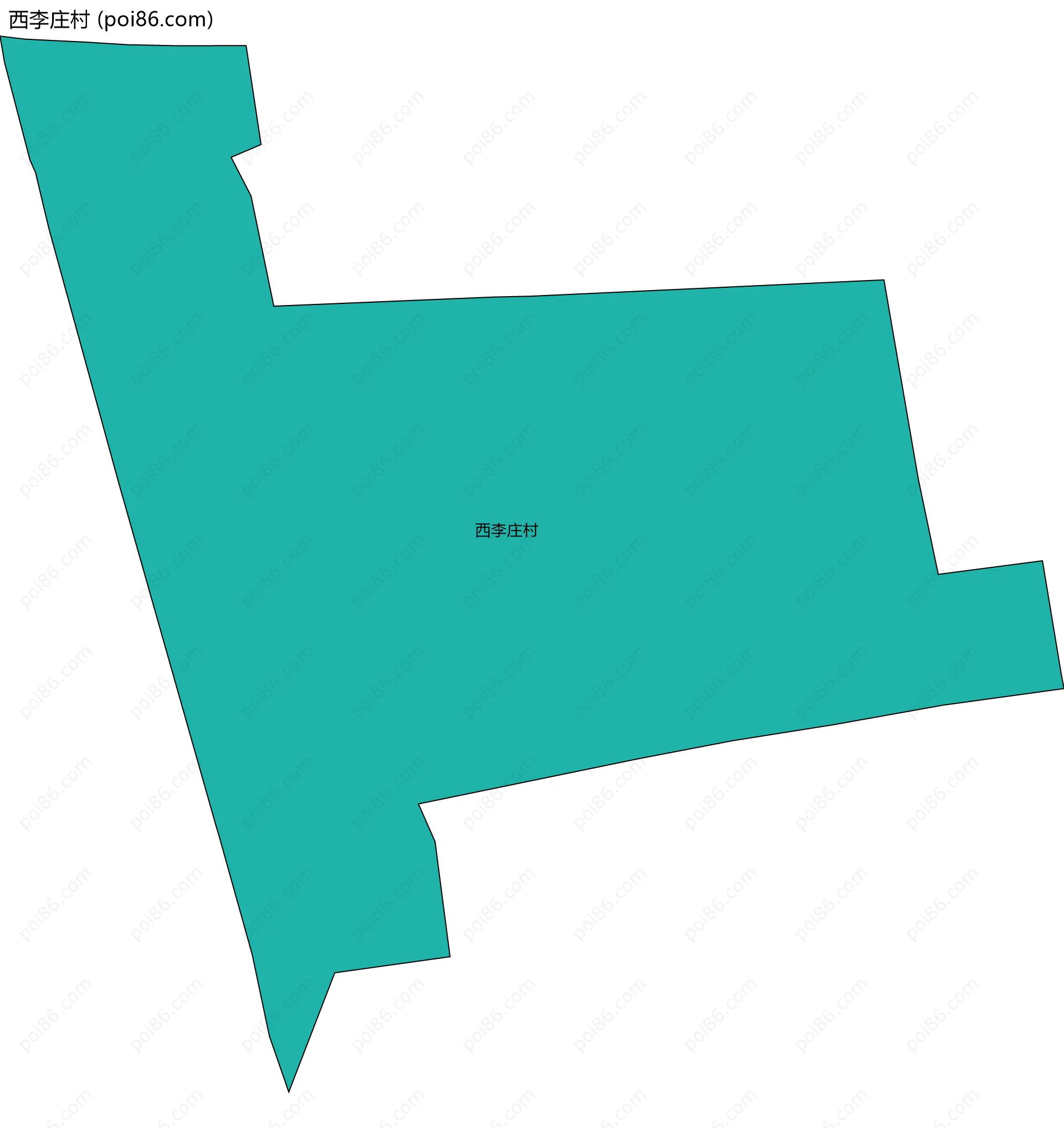 西李庄村边界地图