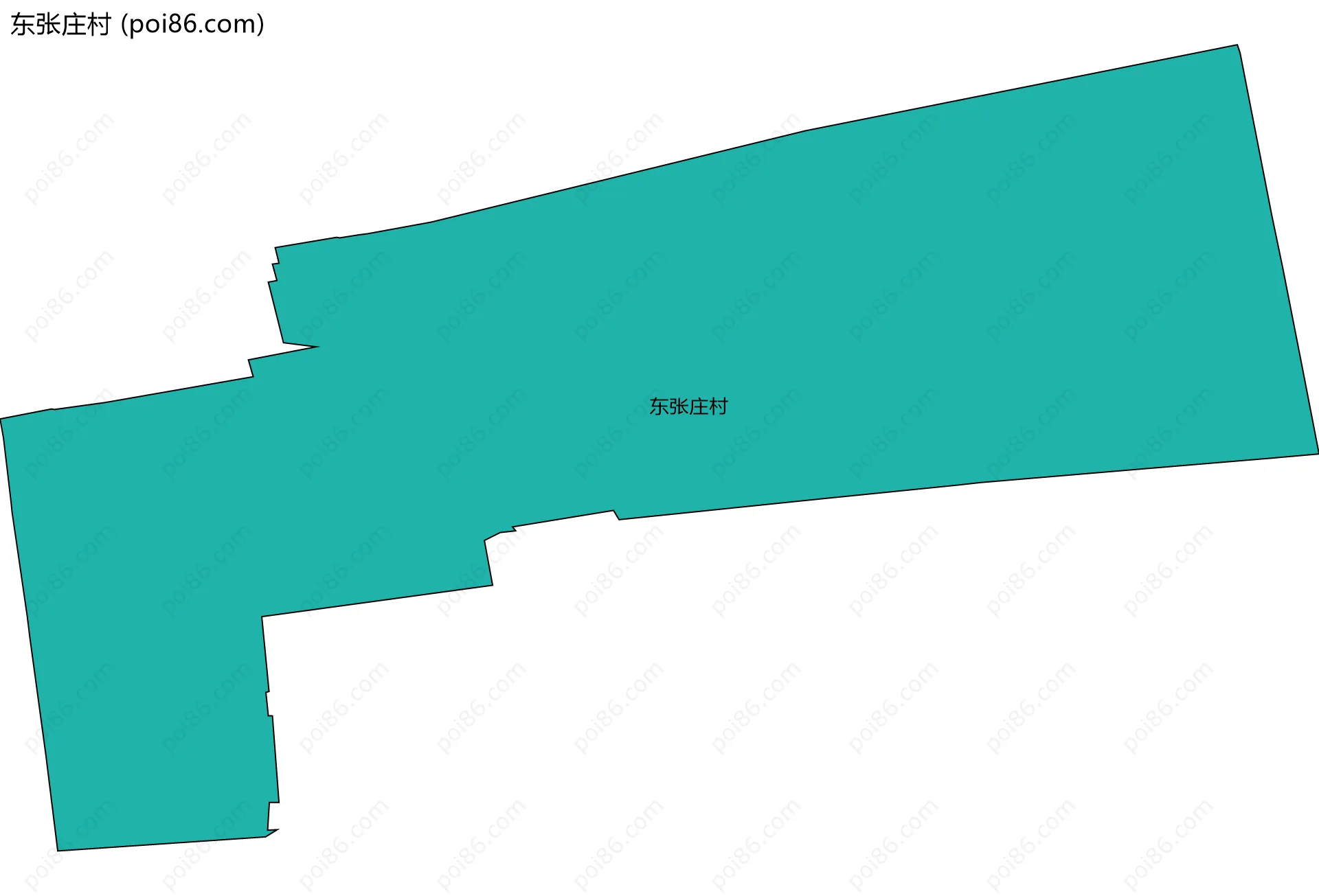 东张庄村边界地图