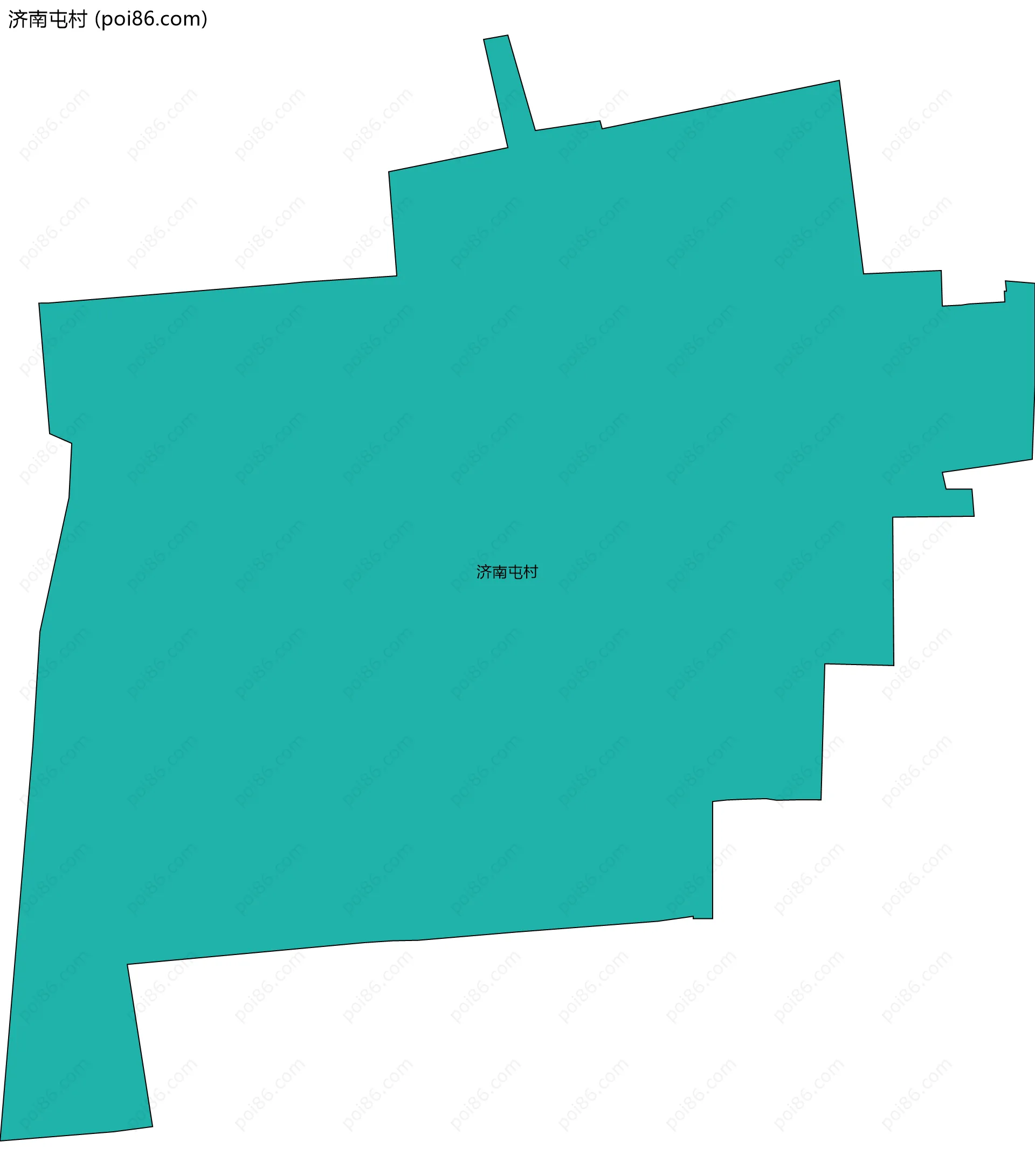 济南屯村边界地图