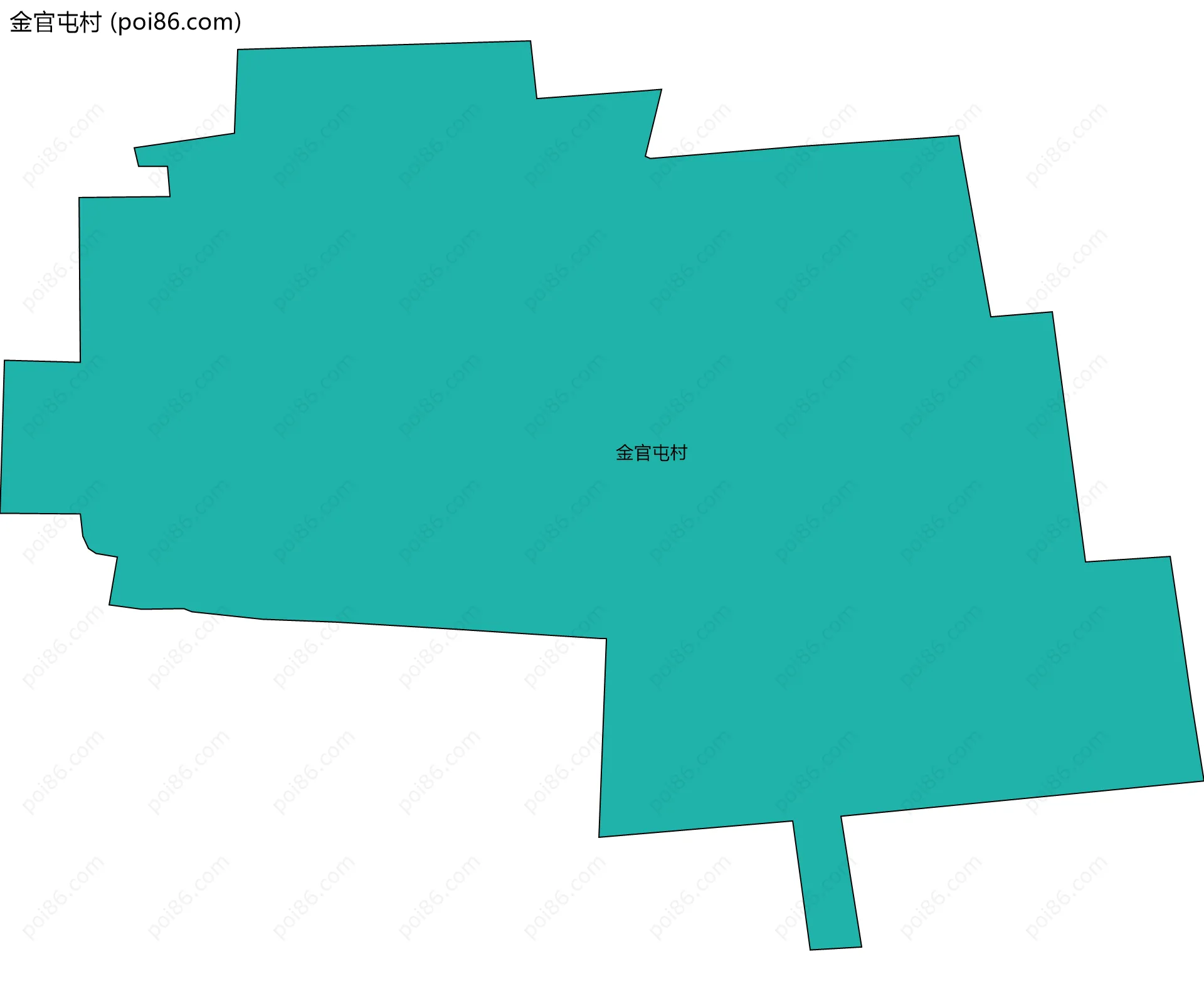 金官屯村边界地图