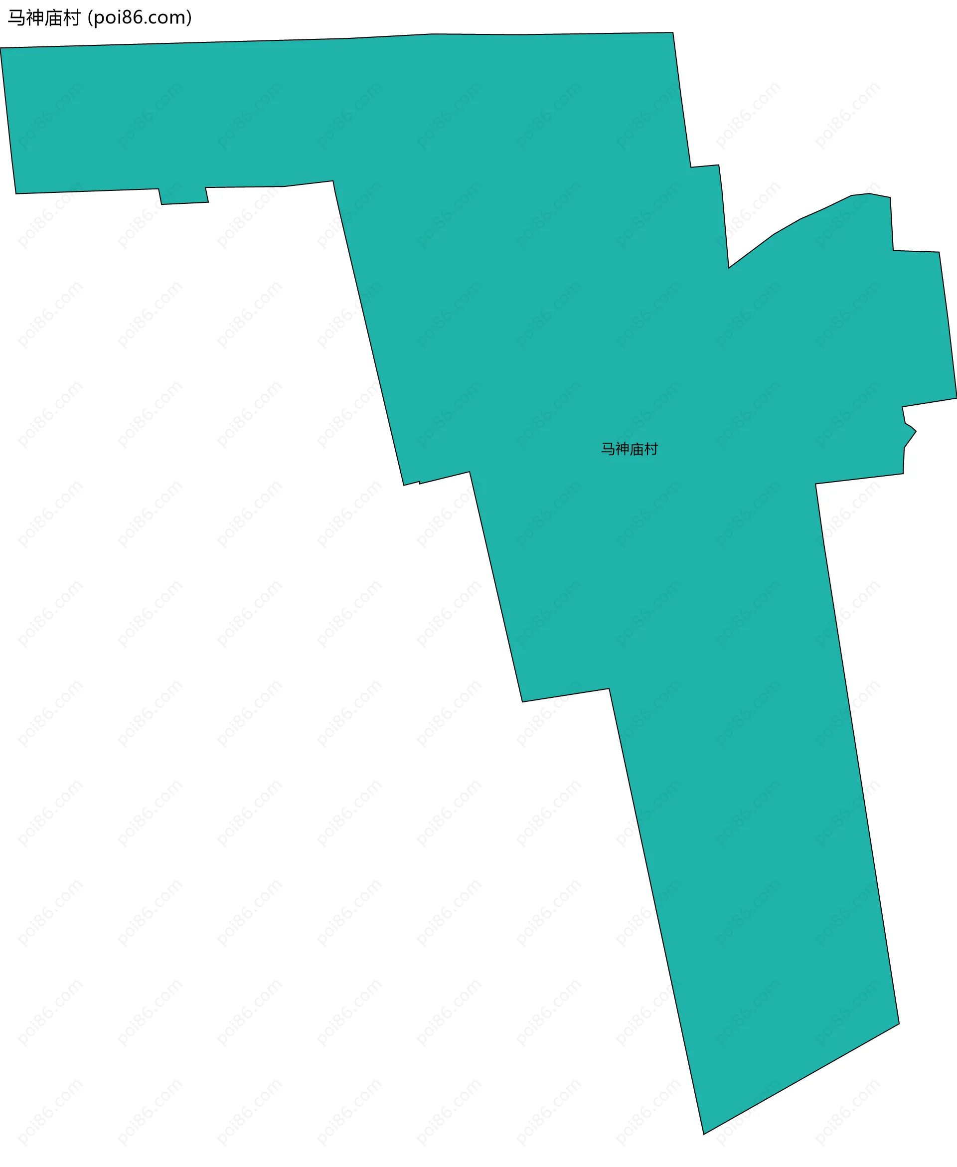 马神庙村边界地图