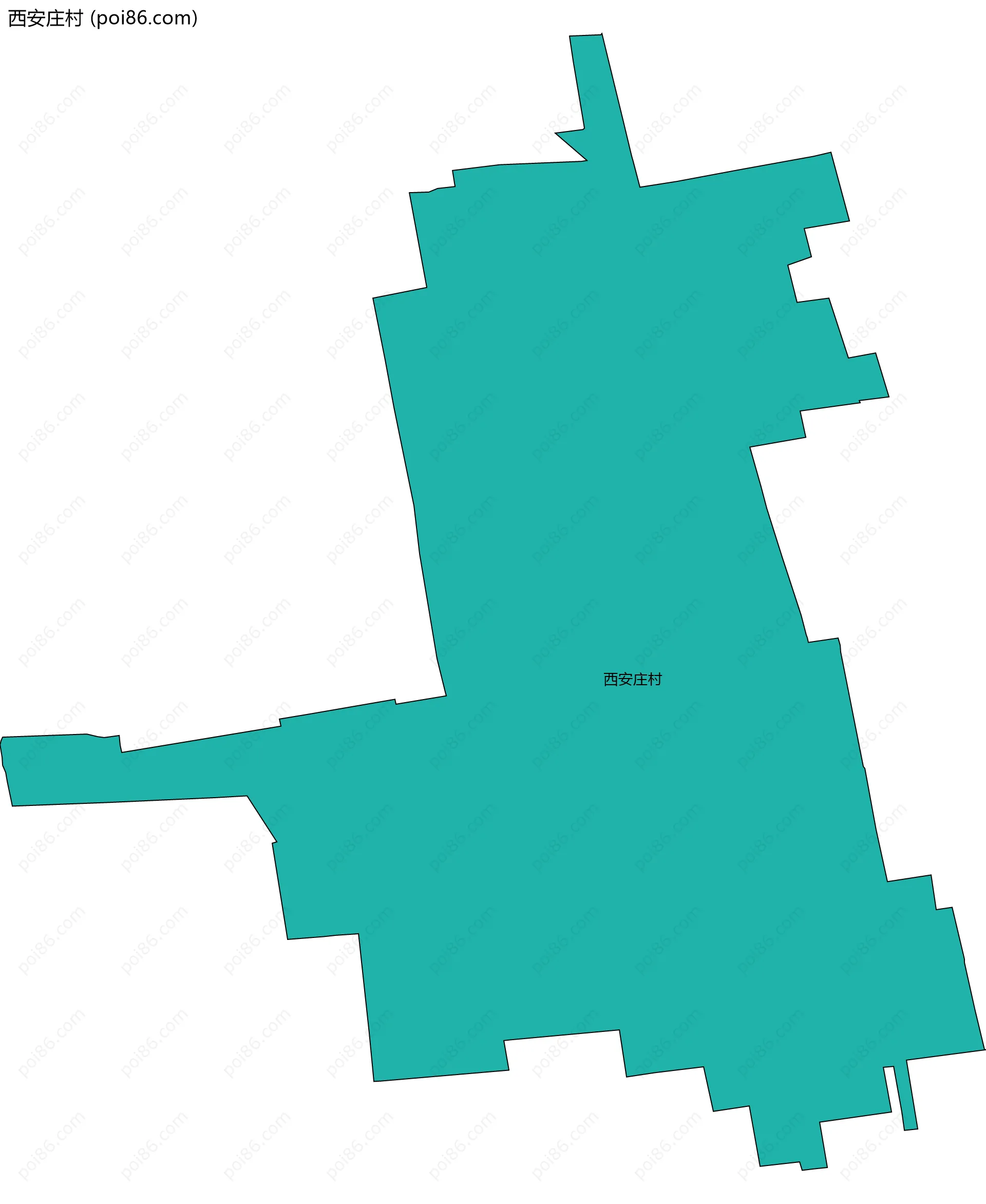 西安庄村边界地图