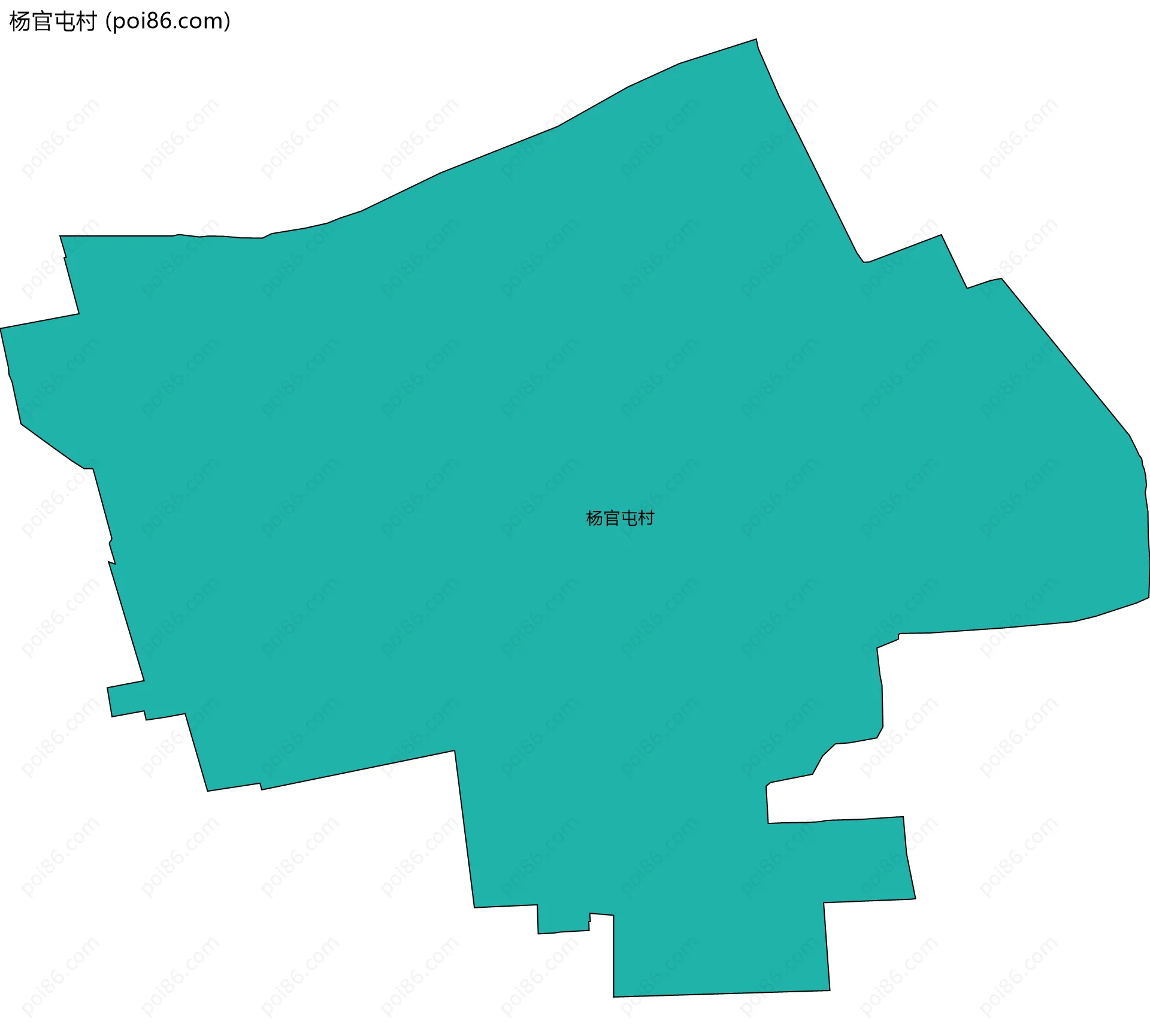 杨官屯村边界地图