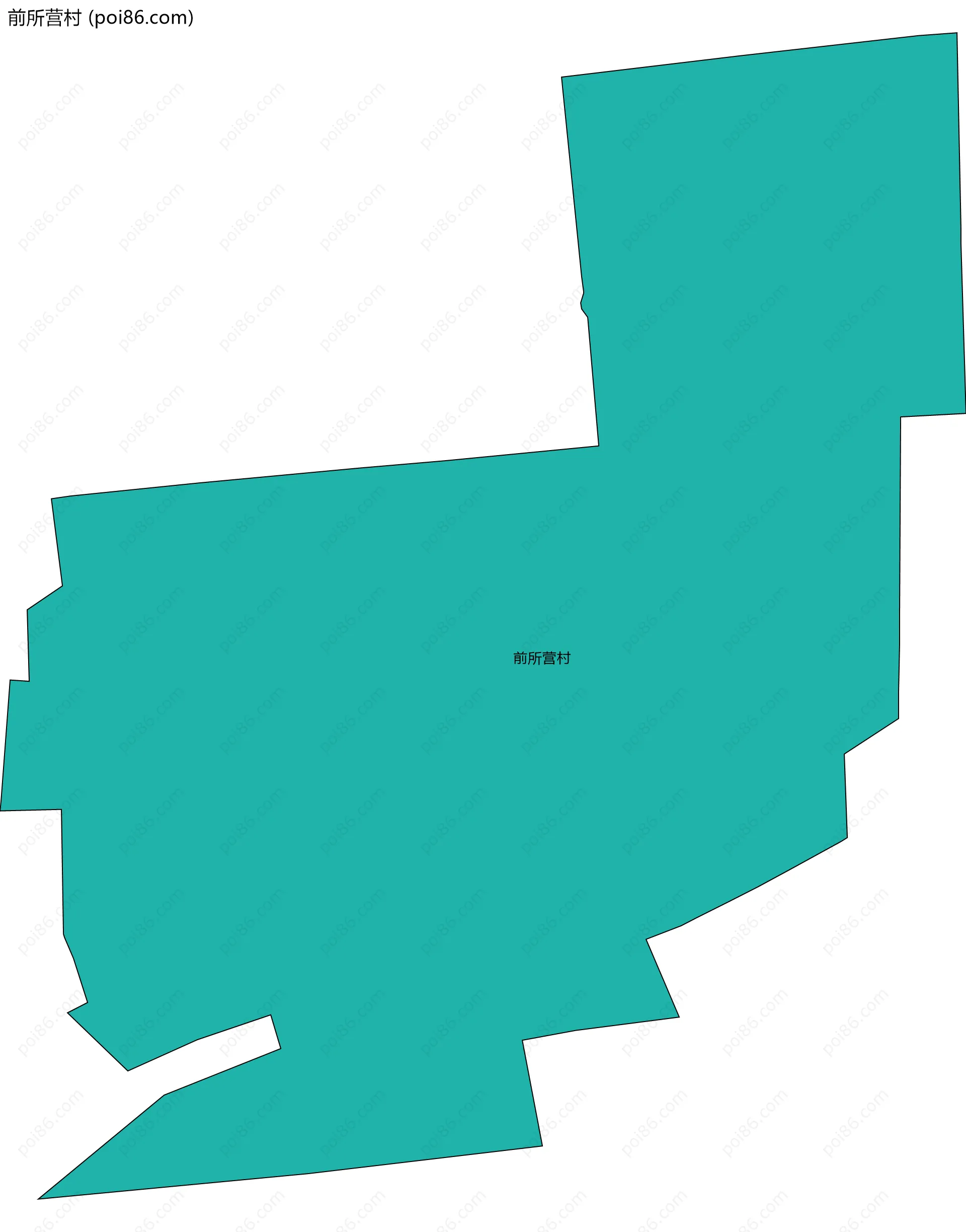 前所营村边界地图