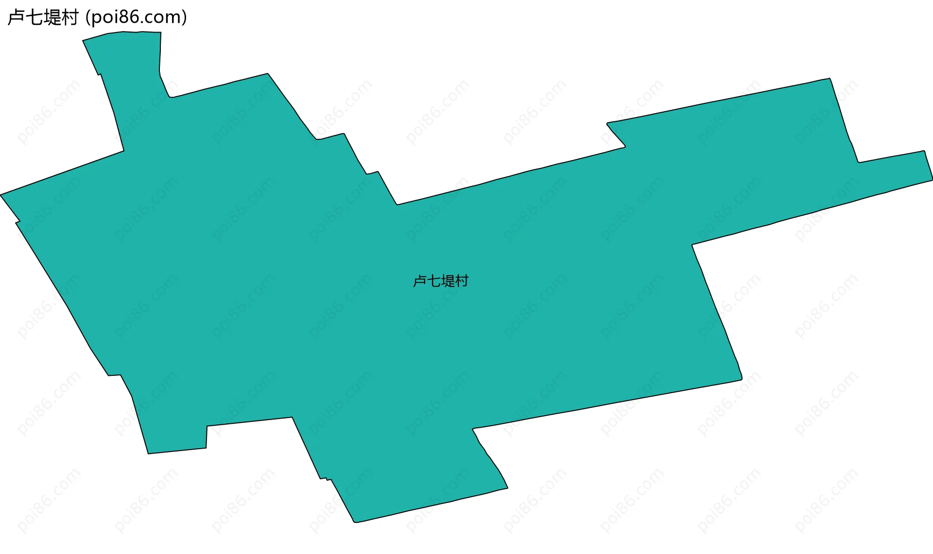 卢七堤村边界地图