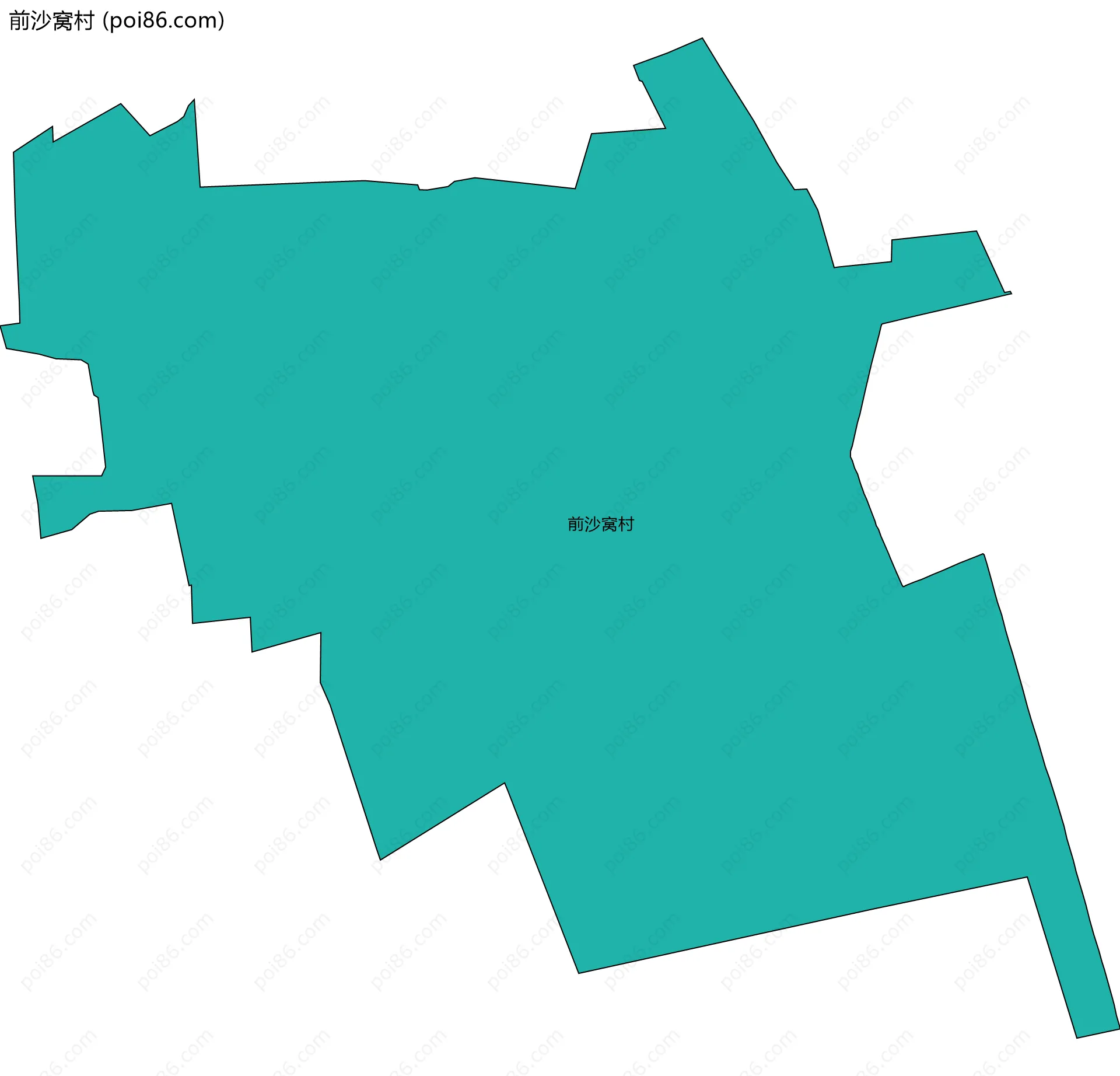 前沙窝村边界地图