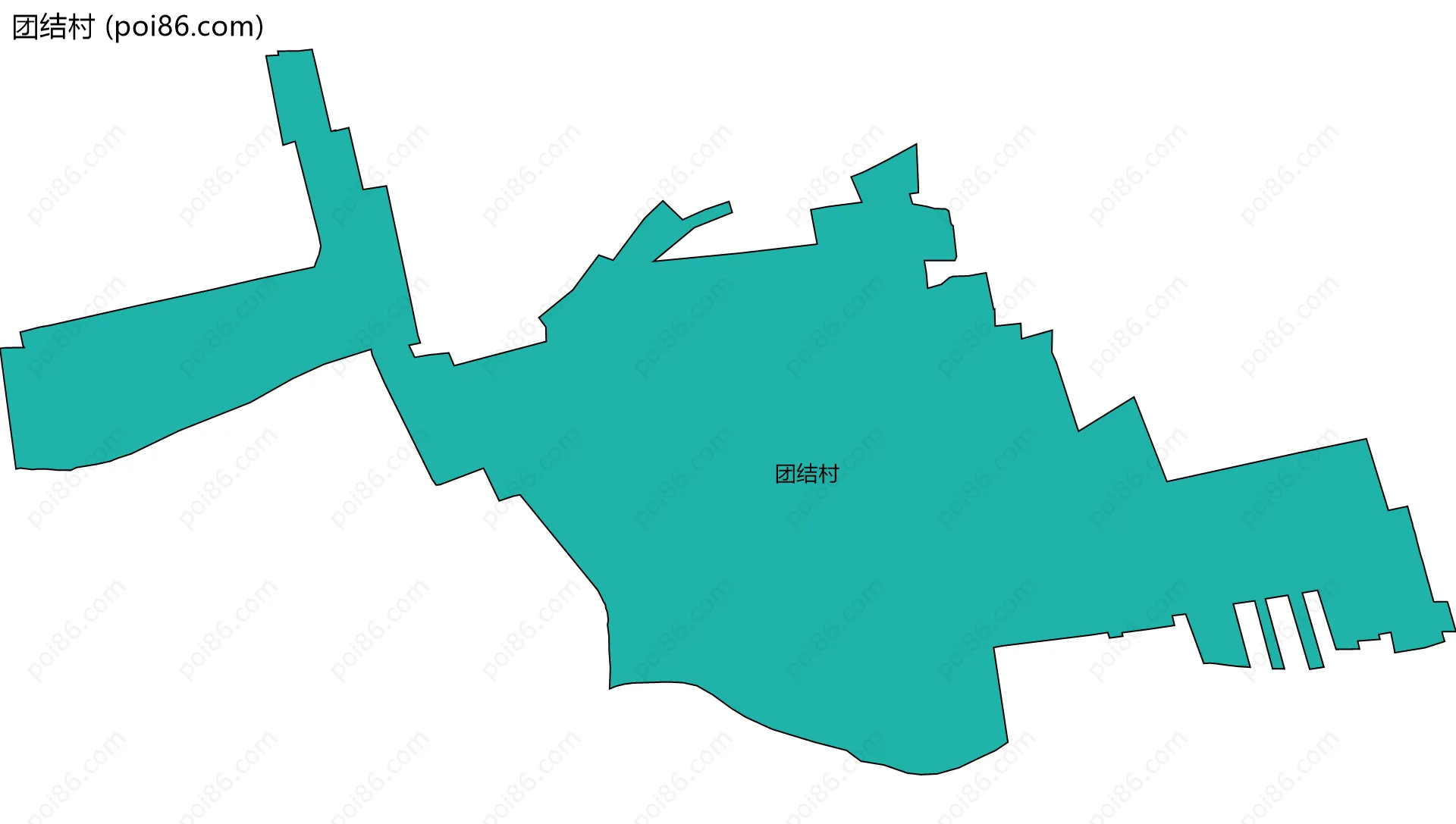 团结村边界地图