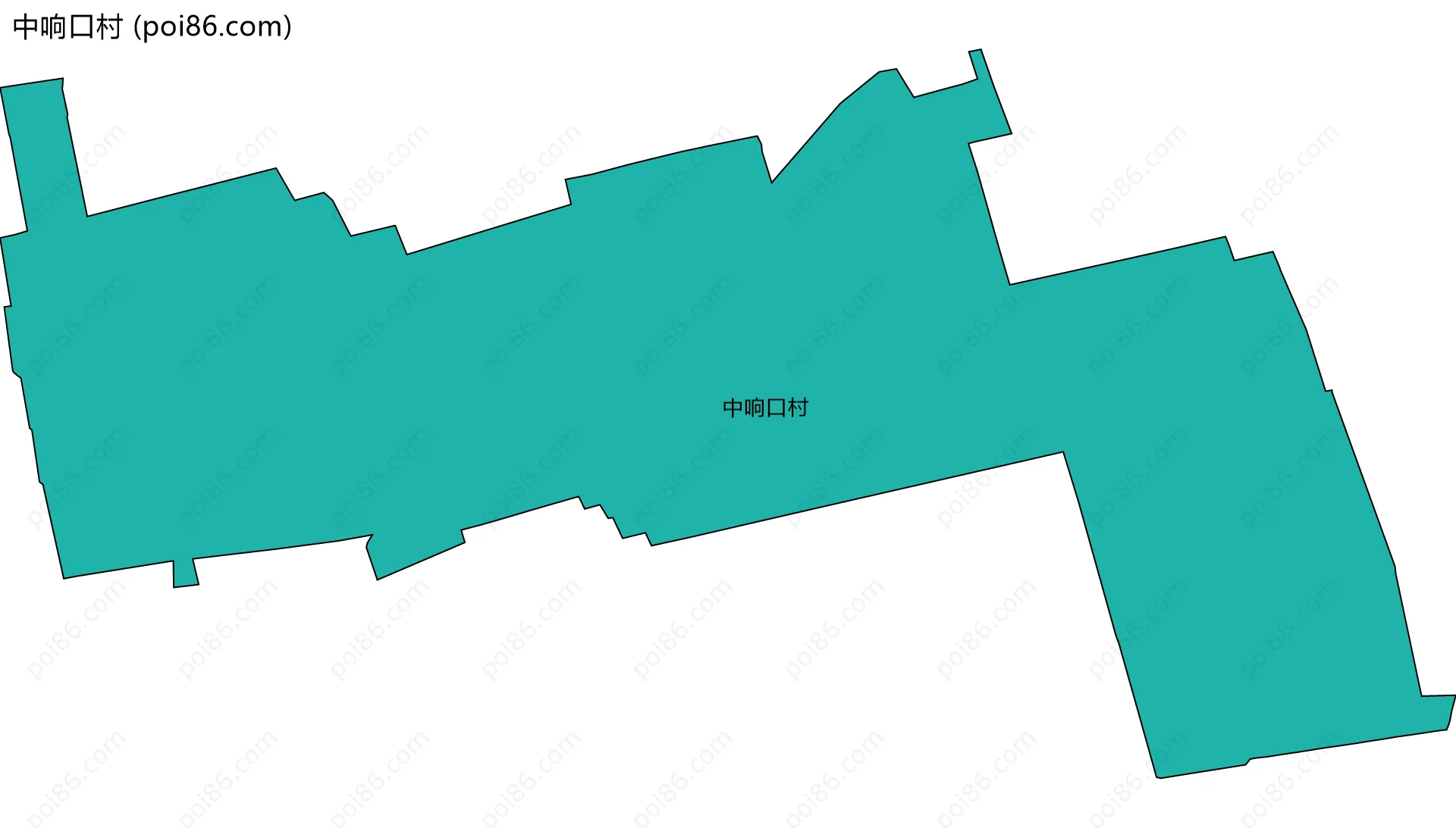 中响口村边界地图