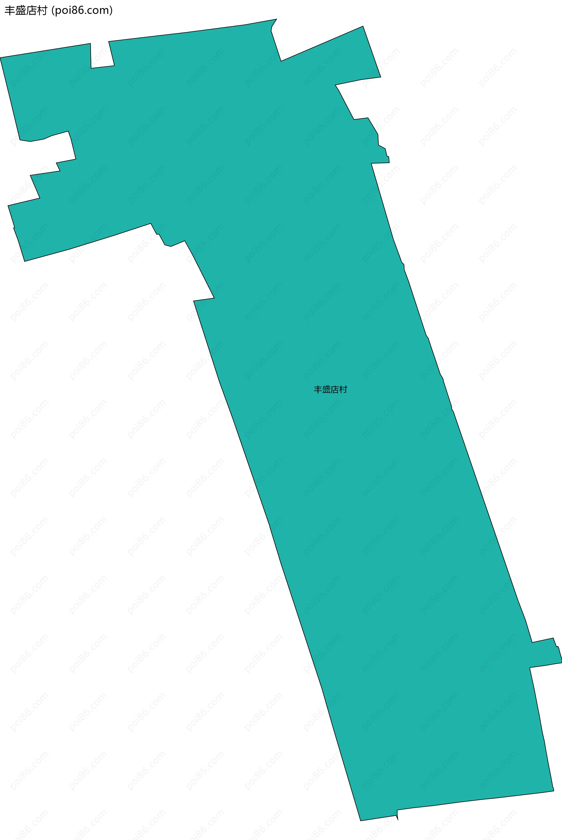 丰盛店村边界地图
