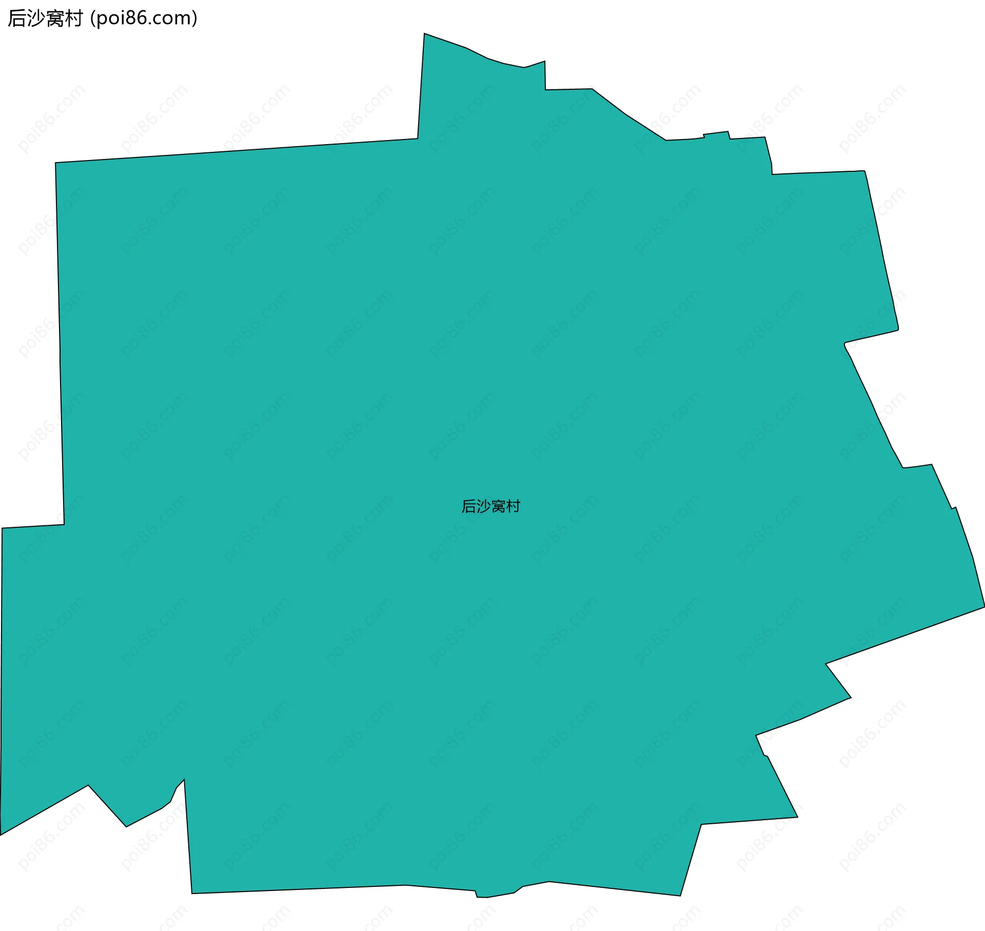 后沙窝村边界地图