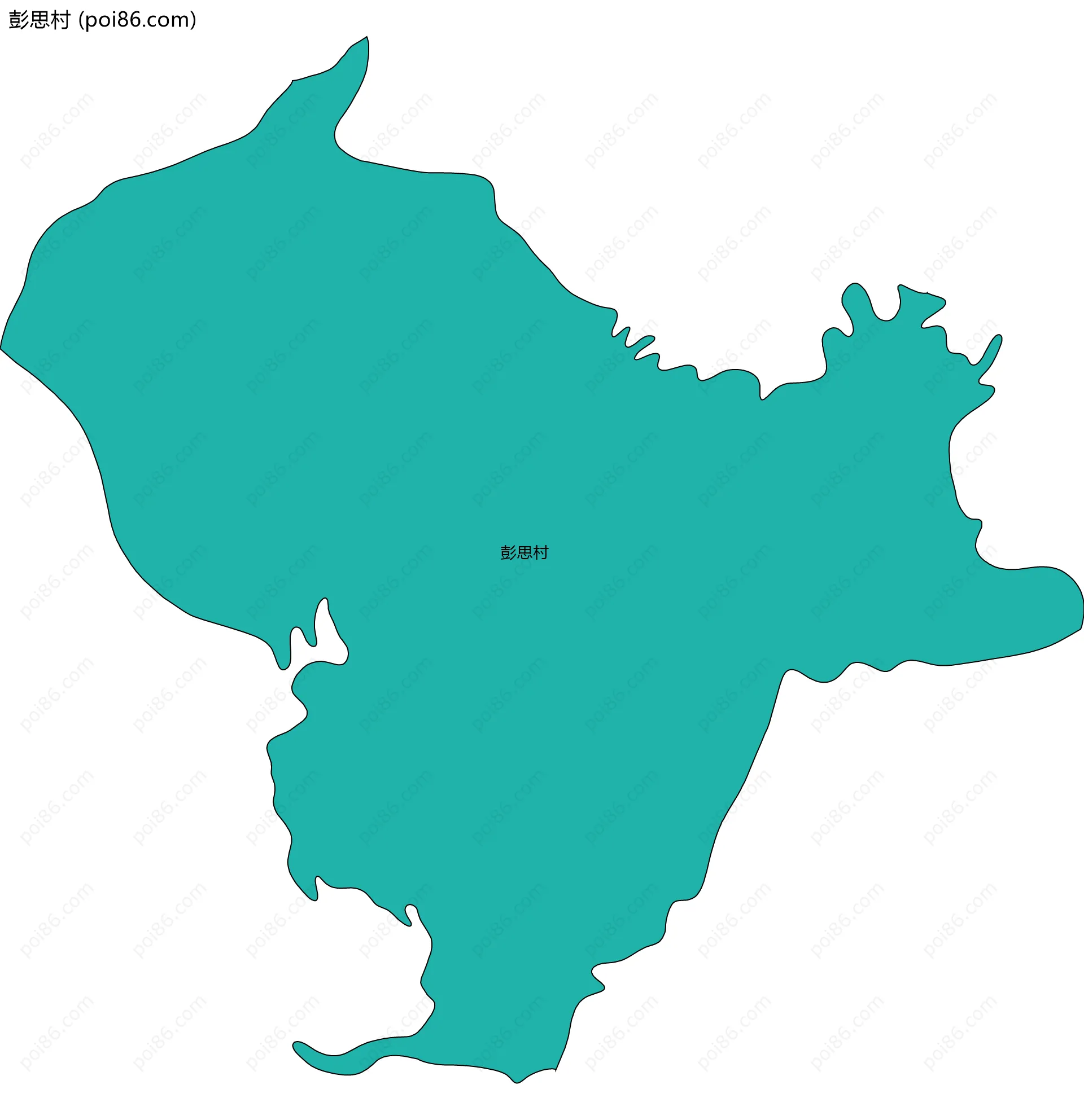 彭思村边界地图