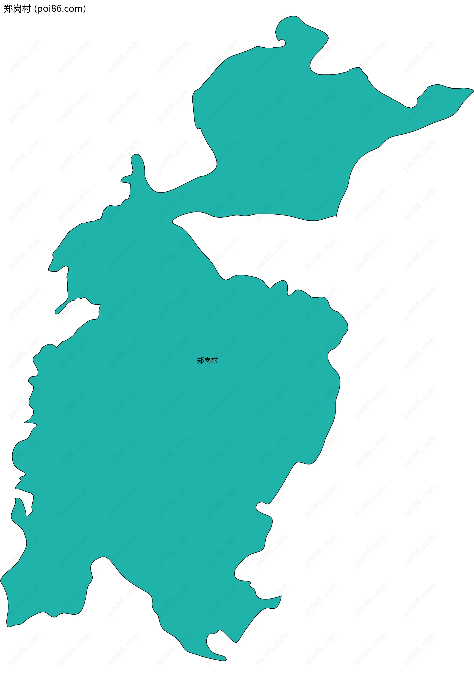 郑岗村边界地图