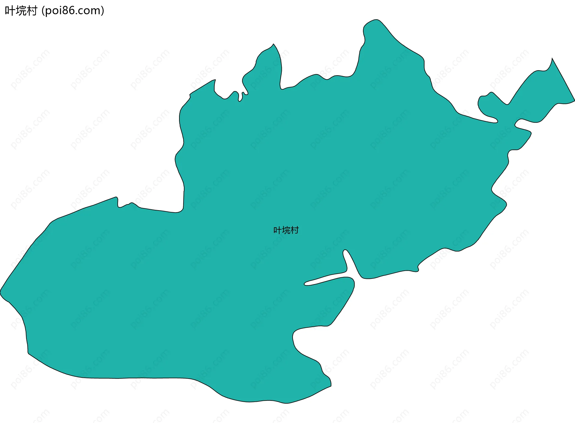 叶垸村边界地图