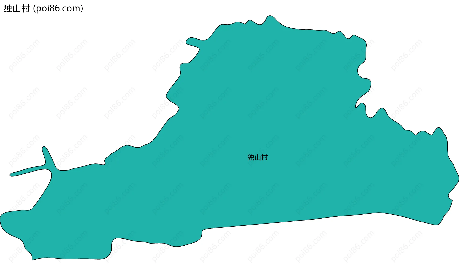 独山村边界地图
