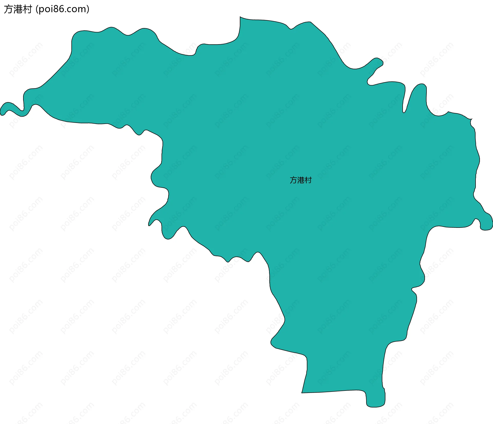方港村边界地图